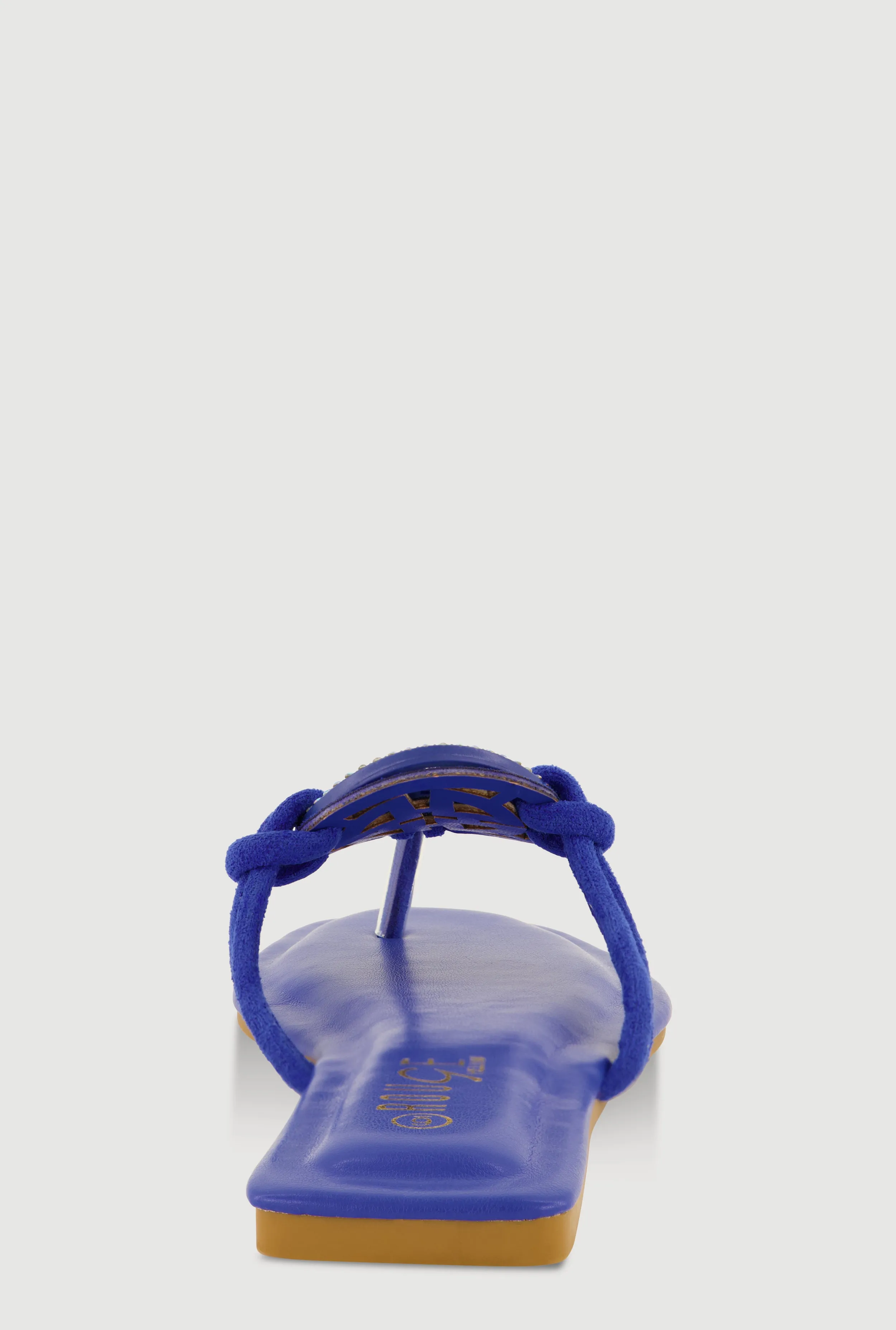 Rhinestone Geometric Pendant Thong Sandals sold by Rainbow product image thumbnail 3