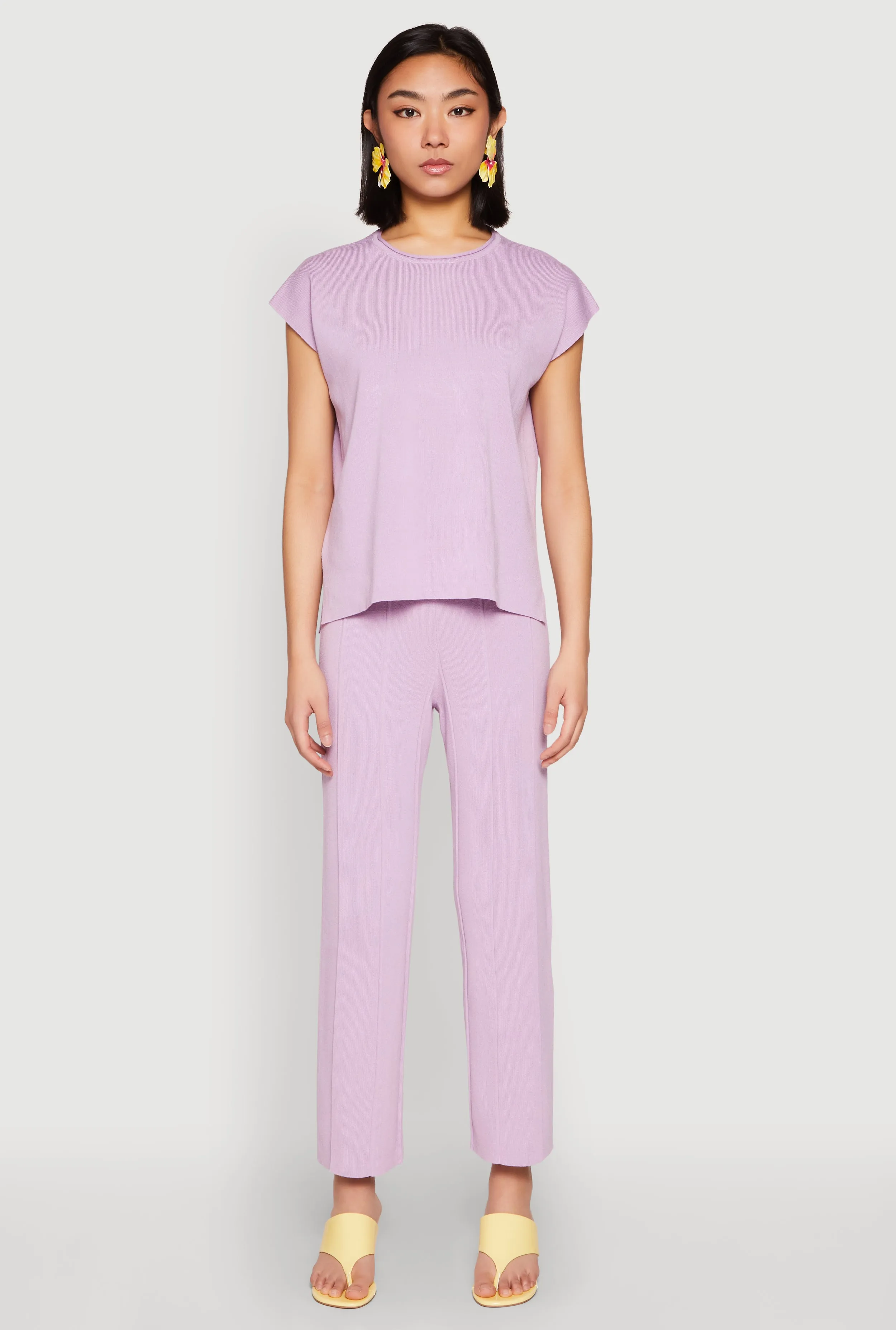 Daisy Knitted Pintuck Pants sold by Rainbow