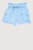 Girls Cargo Pocket Paper Bag Waist Shorts sold by Rainbow