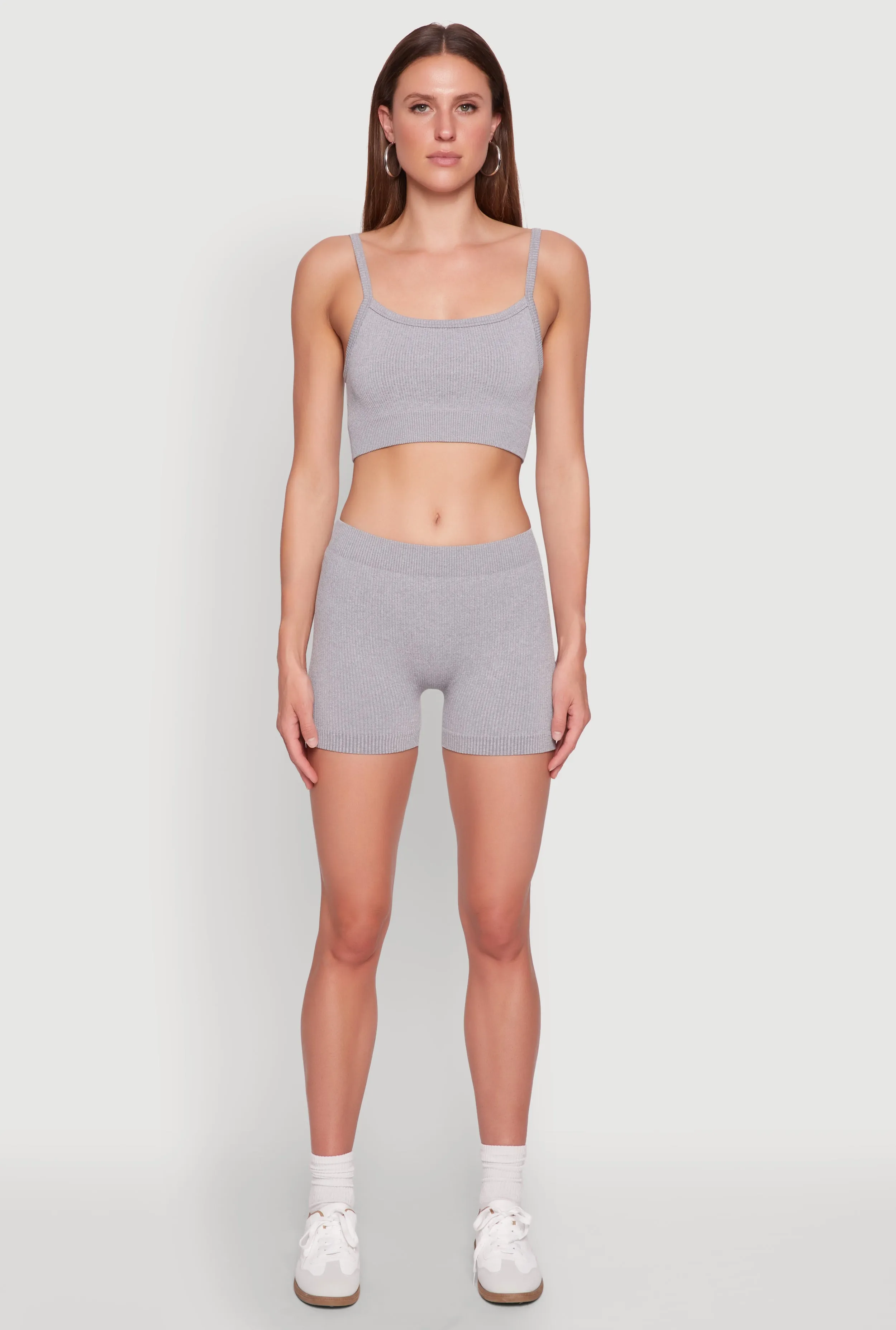 Seamless Cropped Cami and Shorts Set sold by Rainbow product image thumbnail 2