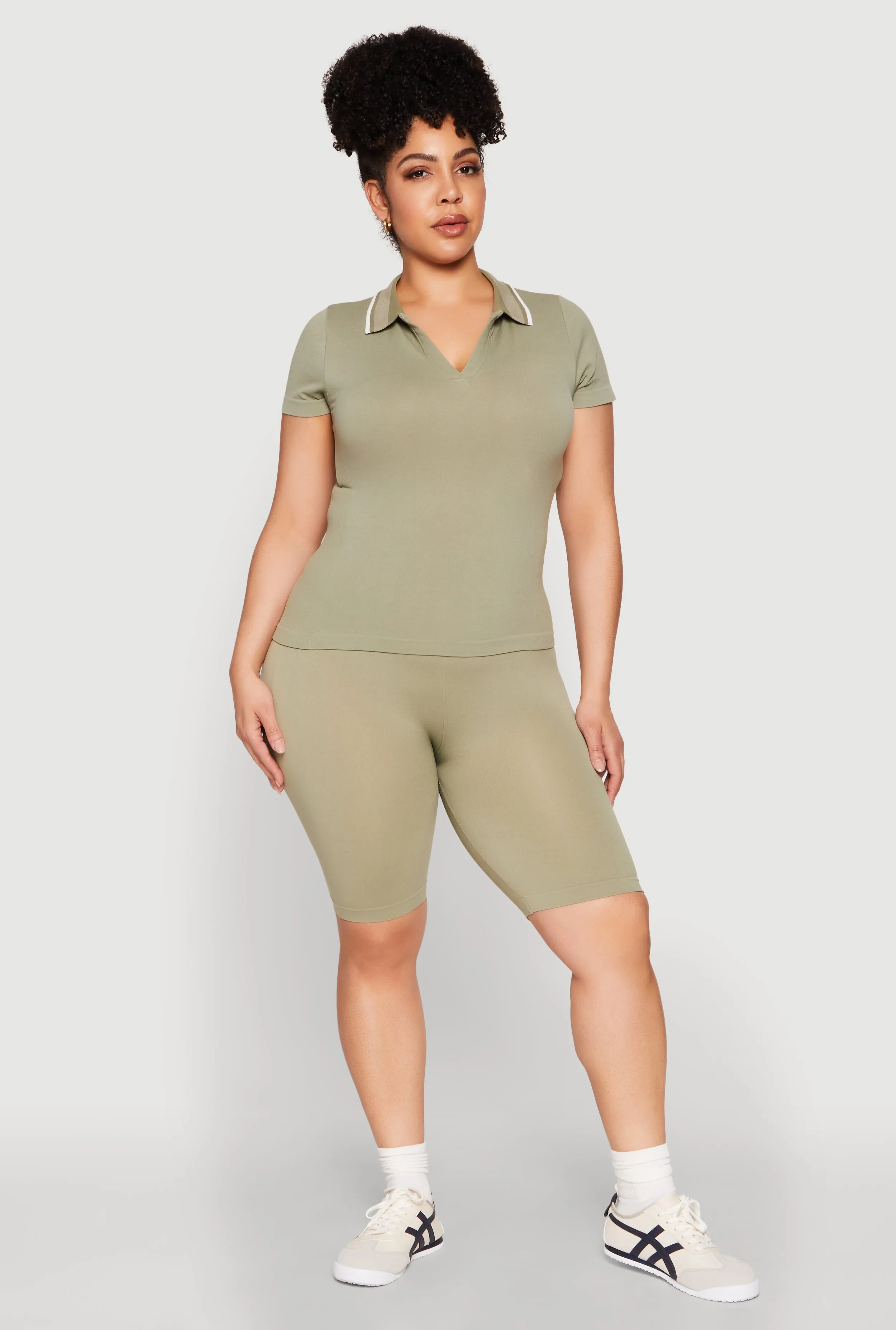 Plus Size High Waisted Biker Shorts sold by Rainbow product image thumbnail 2