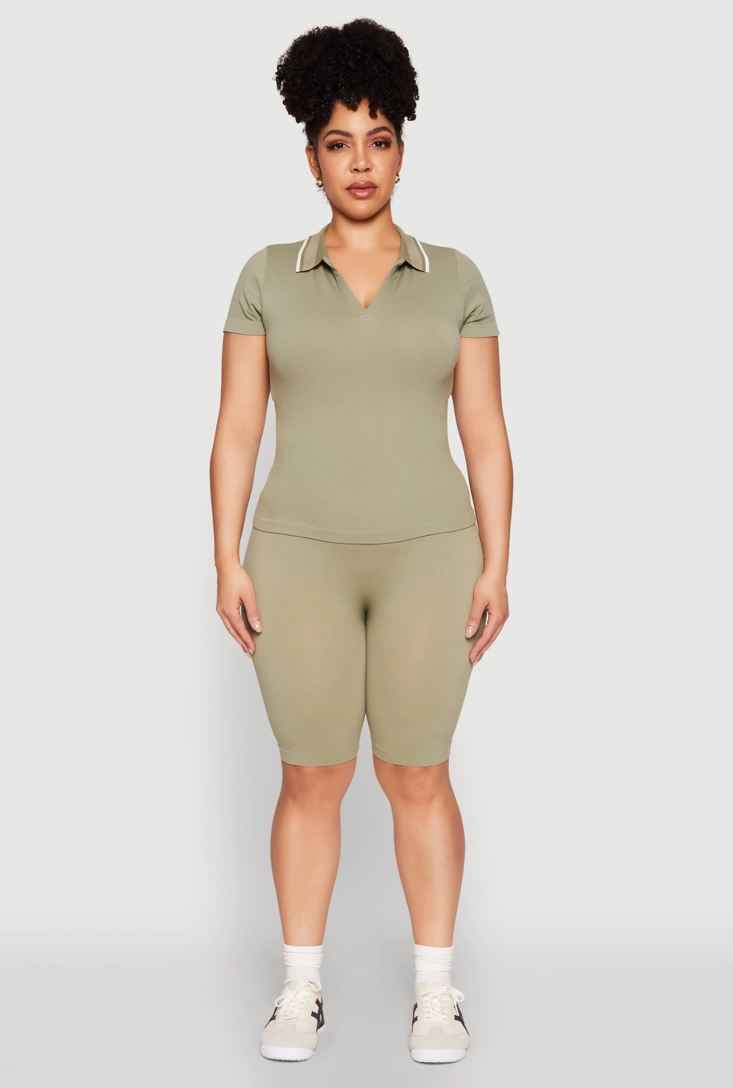 Plus Size High Waisted Biker Shorts sold by Rainbow