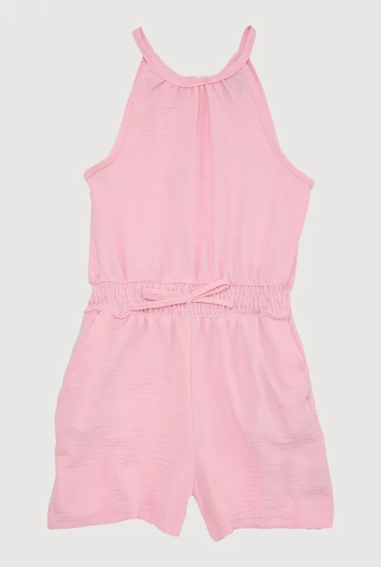 Girls Smocked Sleeveless Romper sold by Rainbow