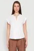 Iris Airy Notch Neck Blouse sold by Rainbow
