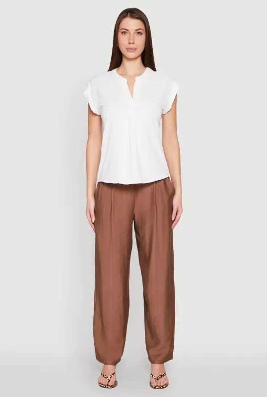Iris Airy Notch Neck Blouse sold by Rainbow