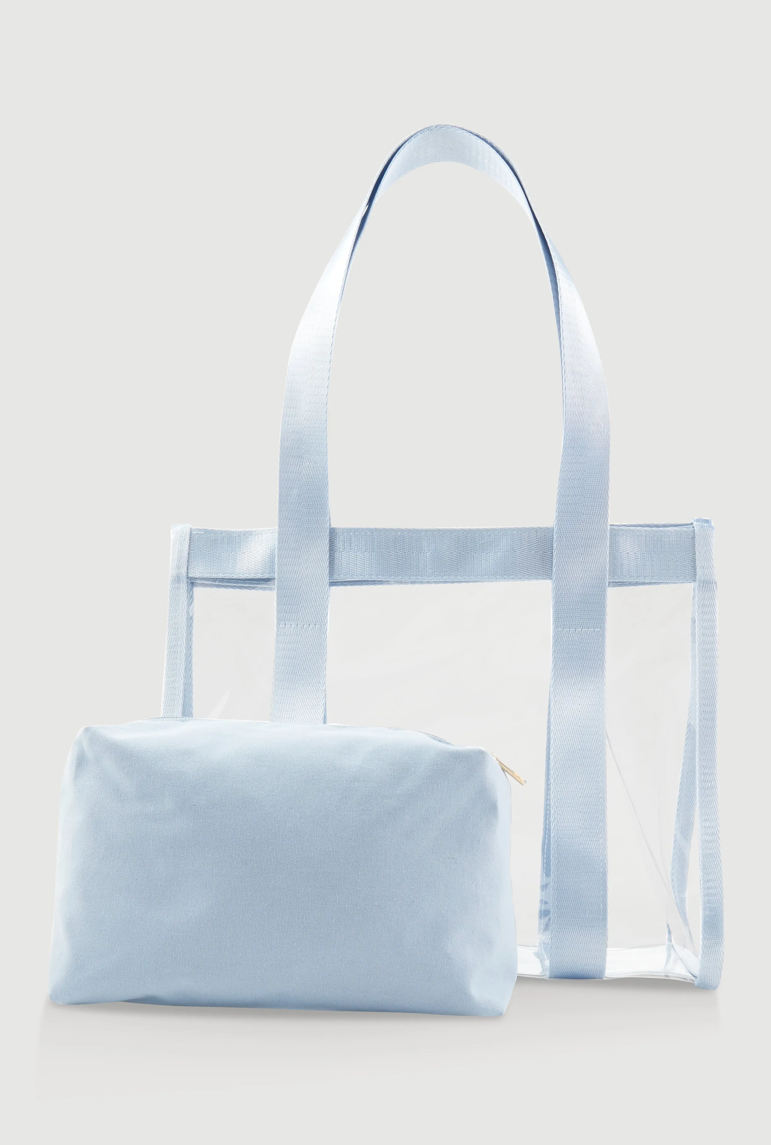 Contrast Trim Clear Tote Bag with Pouch sold by Rainbow product image thumbnail 3