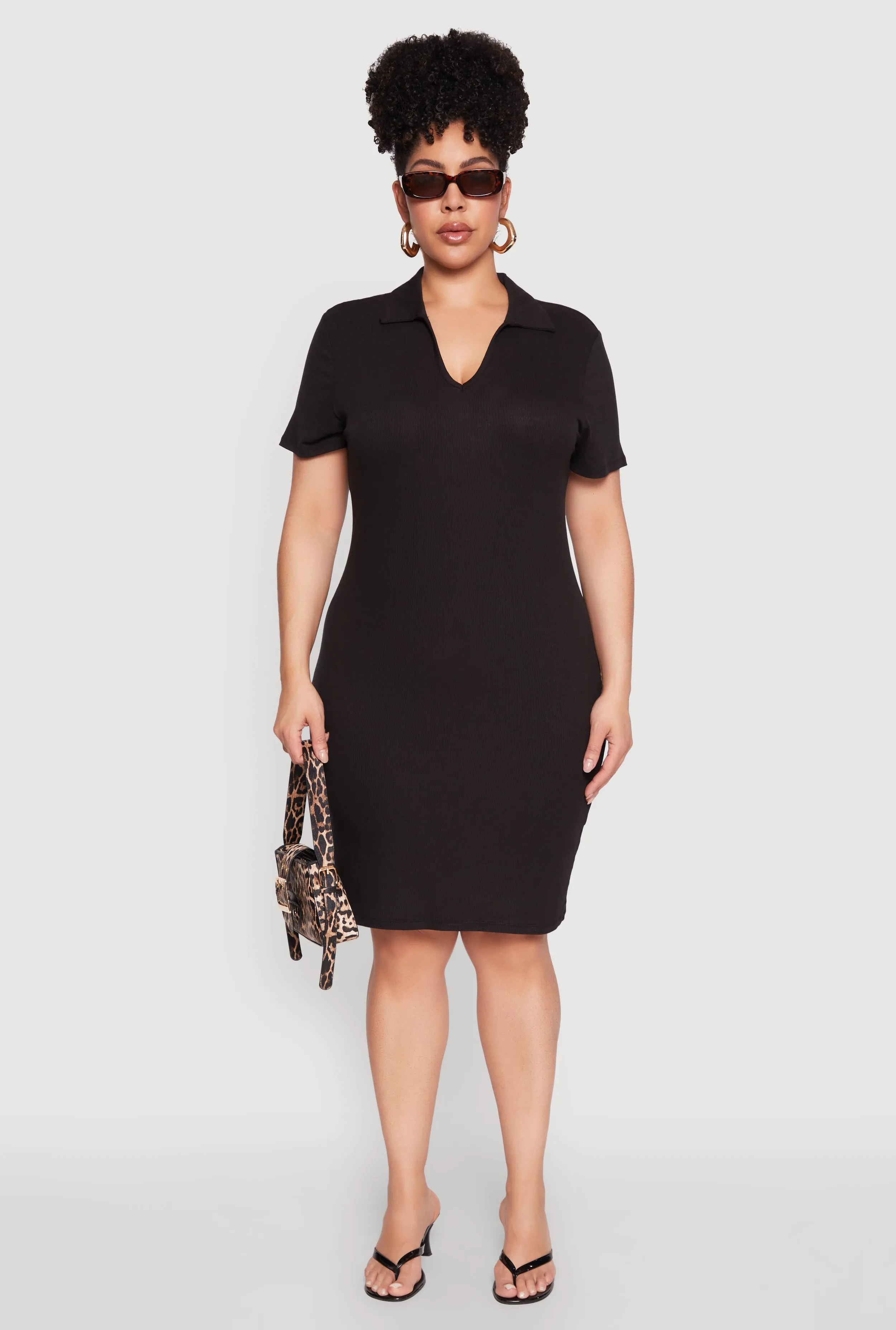 Plus Size Johnny Collar Polo Dress sold by Rainbow