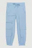 Little Girls Zip and Button Front Cargo Joggers sold by Rainbow