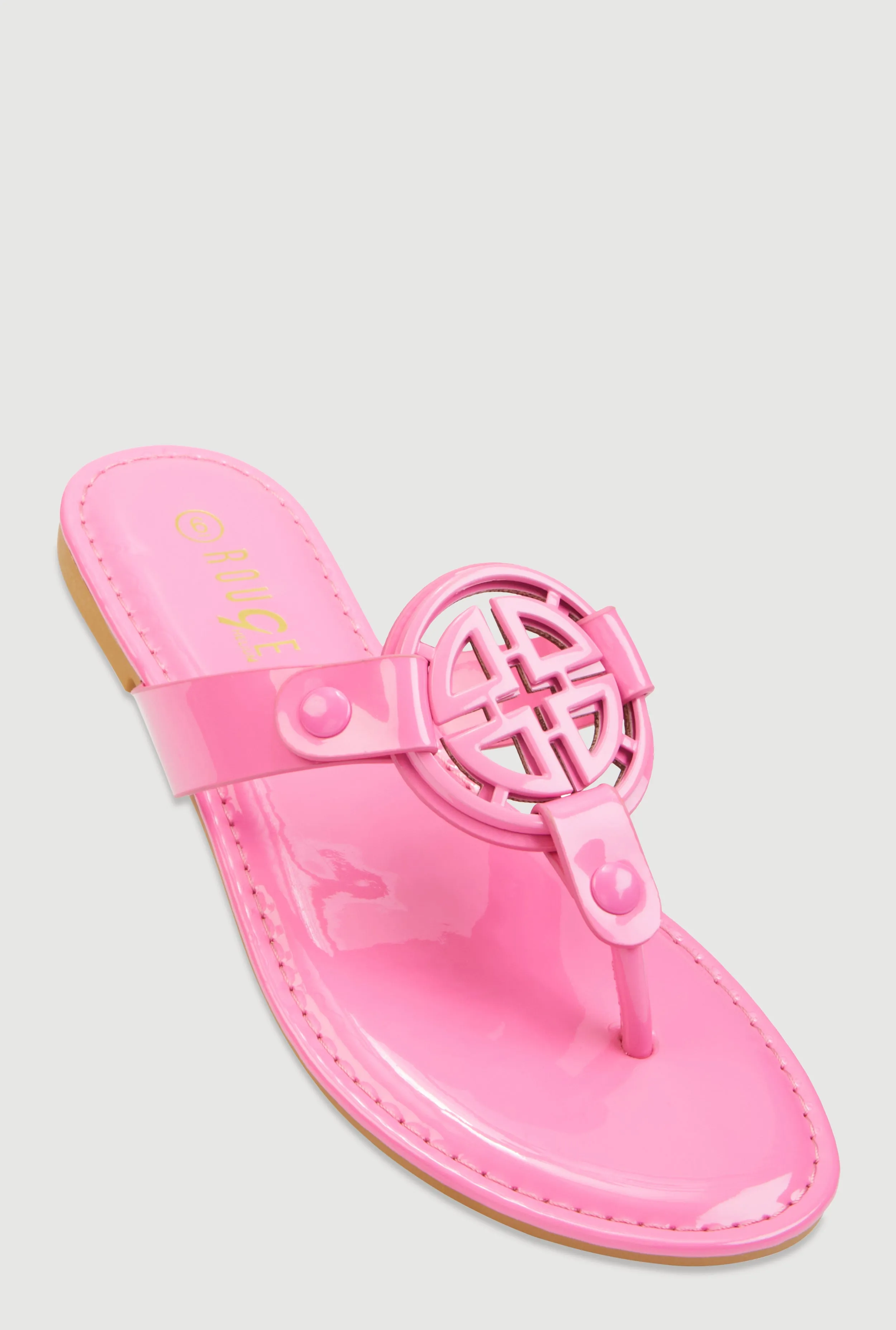 Geometric Pendant Thong Sandals sold by Rainbow