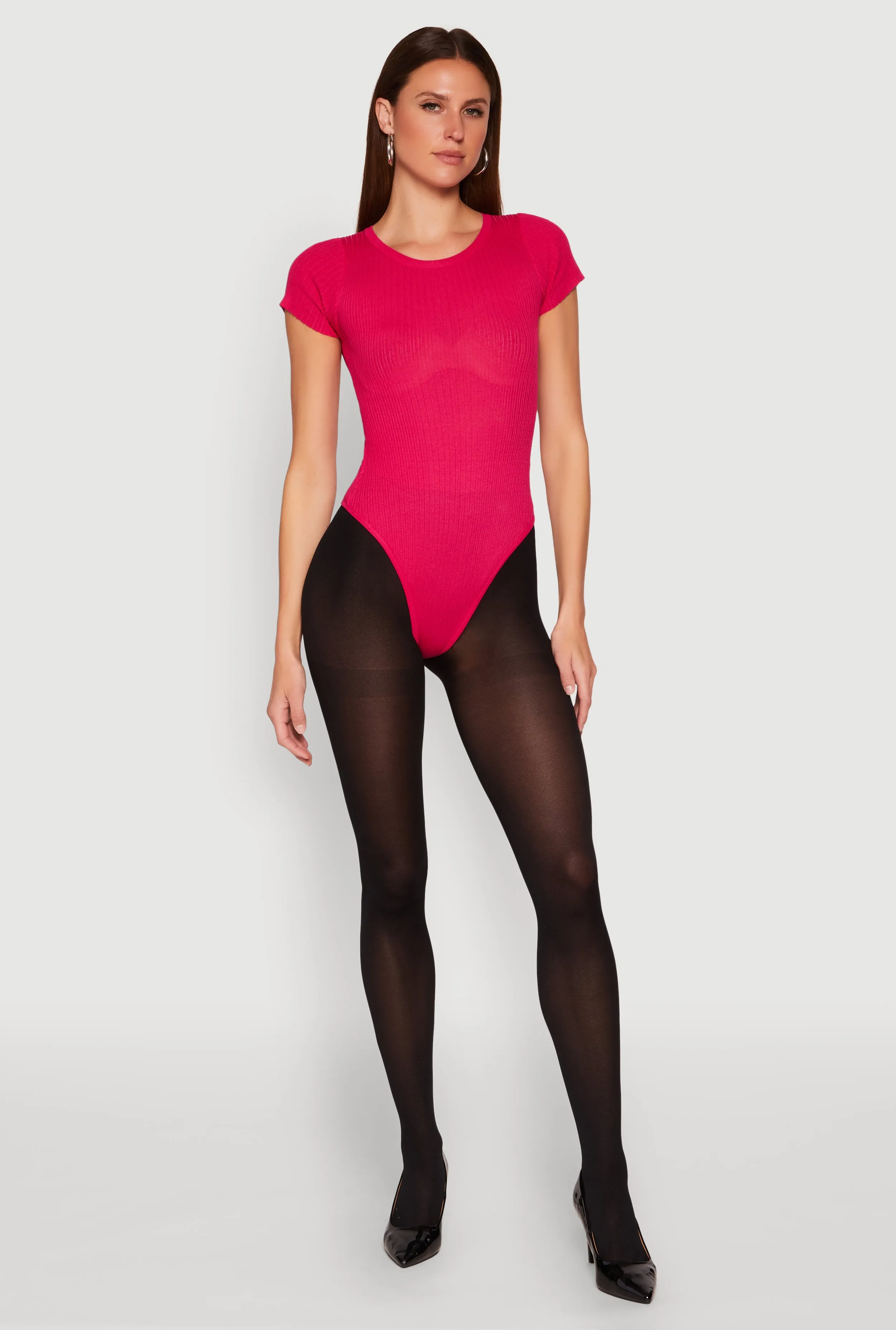 Daisy Rib Knit Crew Neck Bodysuit sold by Rainbow product image thumbnail 3