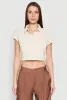 Cap Sleeve Cropped Shirt sold by Rainbow