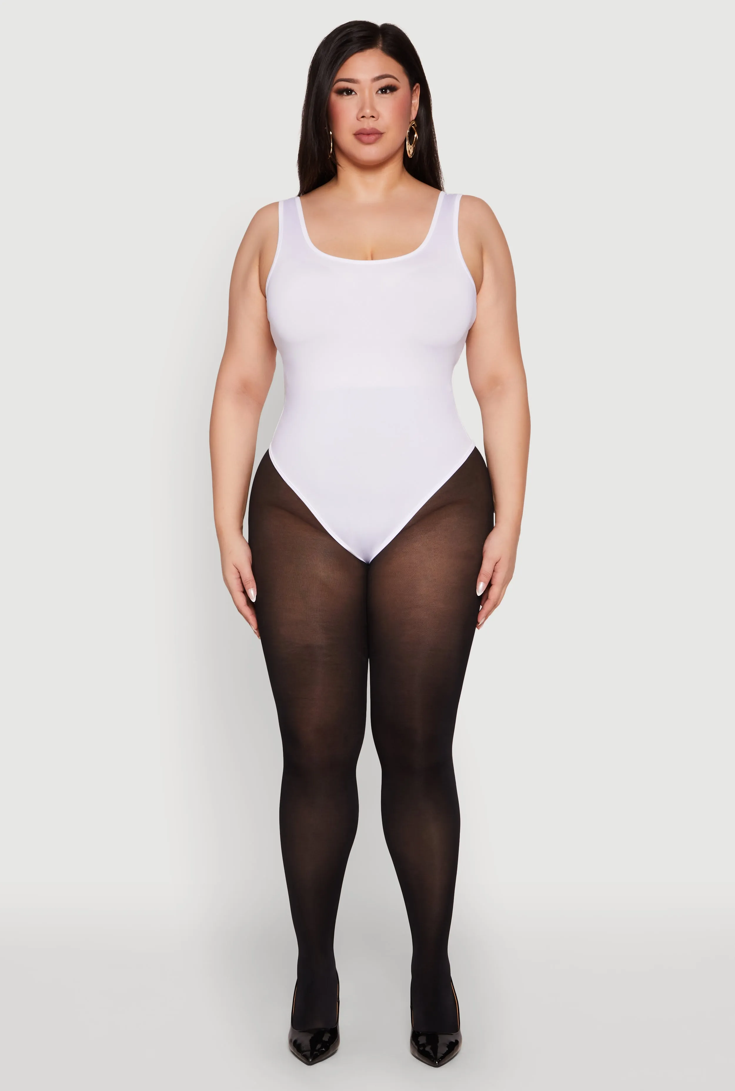 Plus Size Daisy Sleeveless Bodysuit sold by Rainbow