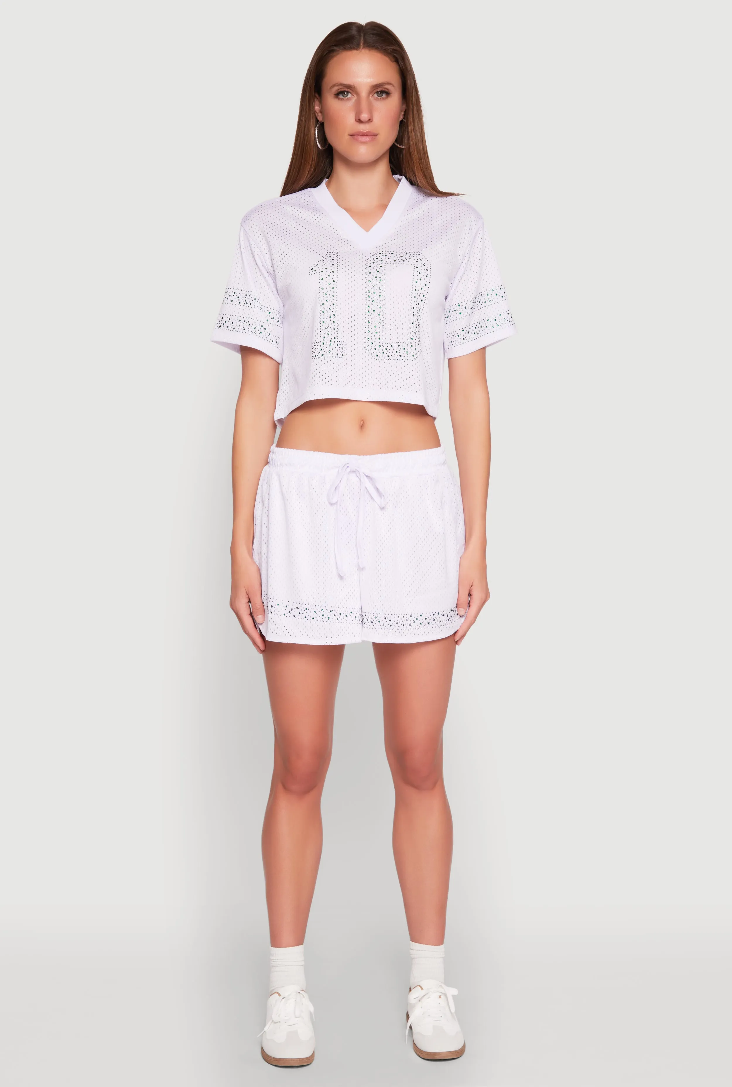 Rhinestone Stripe Shorts sold by Rainbow product image thumbnail 2