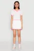 Daisy Varsity Stripe Cropped Polo Shirt sold by Rainbow