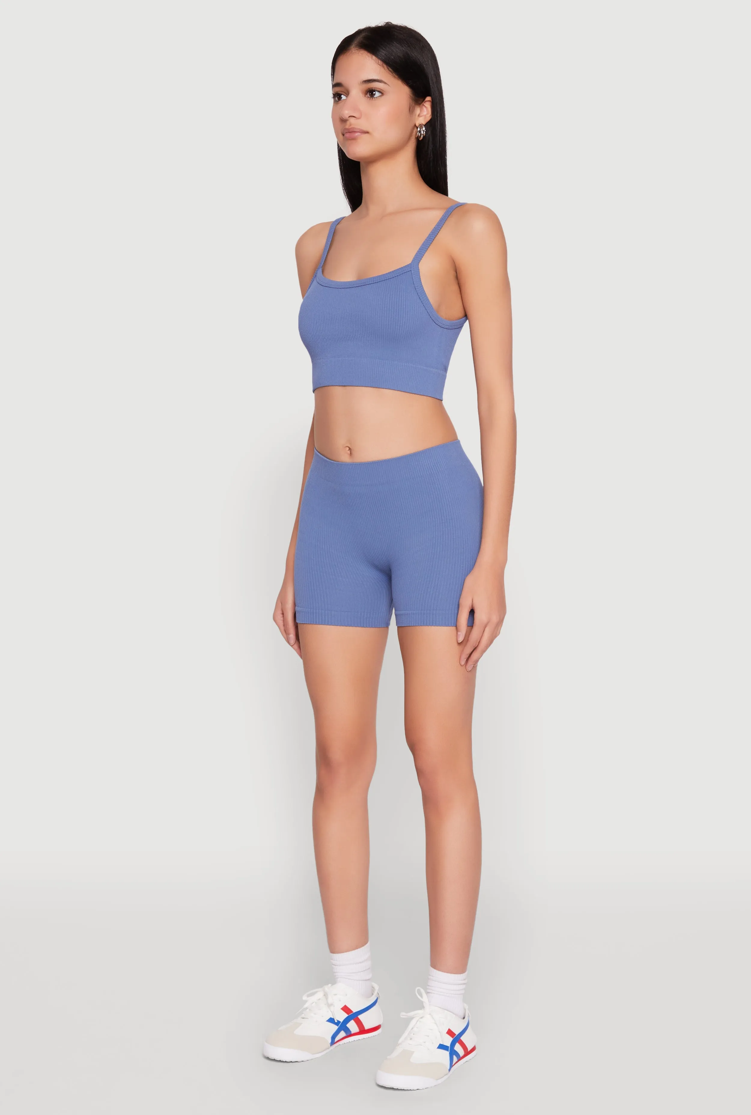 Seamless Cropped Cami and Shorts Set sold by Rainbow product image thumbnail 3