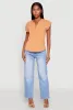 Iris Airy Notch Neck Blouse sold by Rainbow