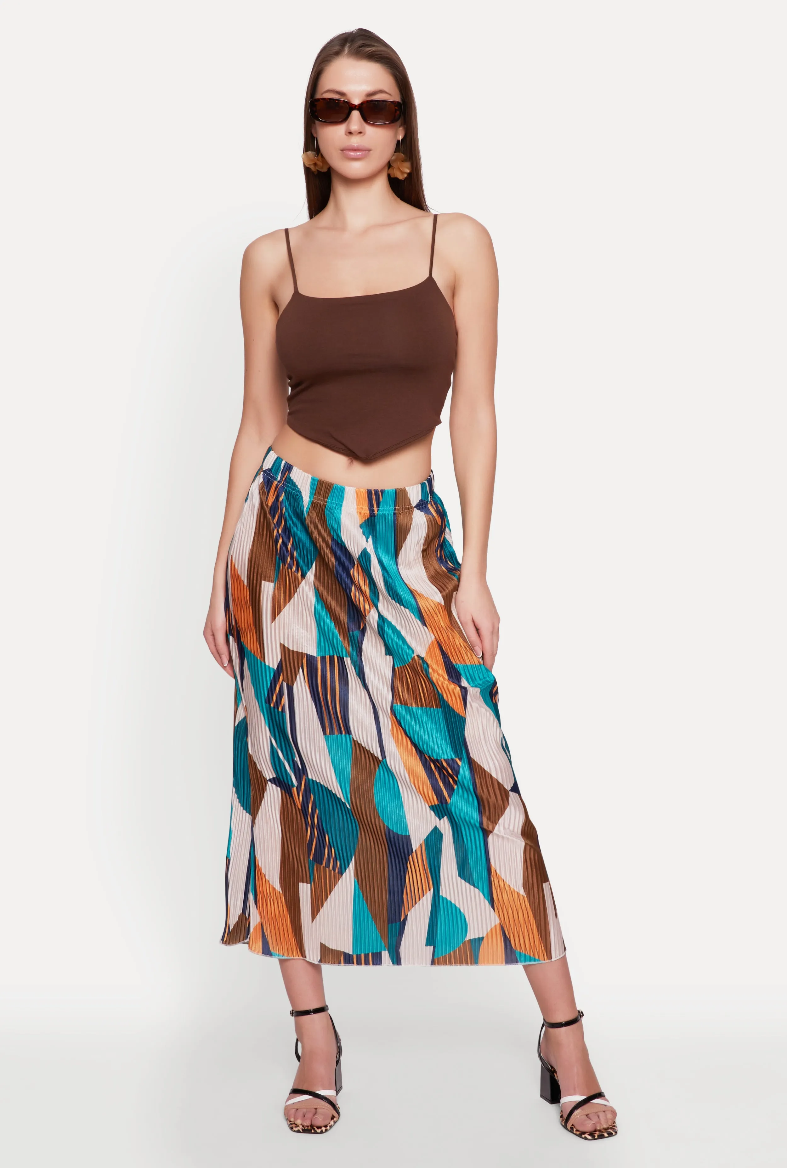 Plisse Patterned Skirt sold by Rainbow