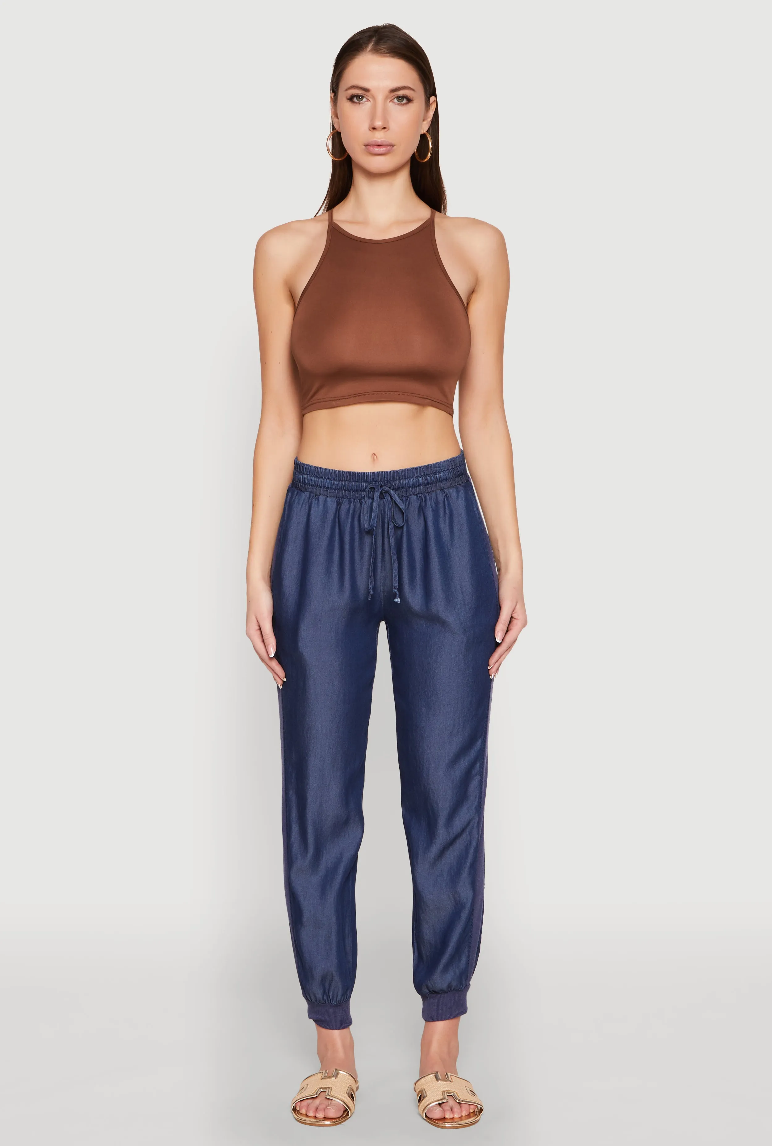 Chambray Joggers sold by Rainbow