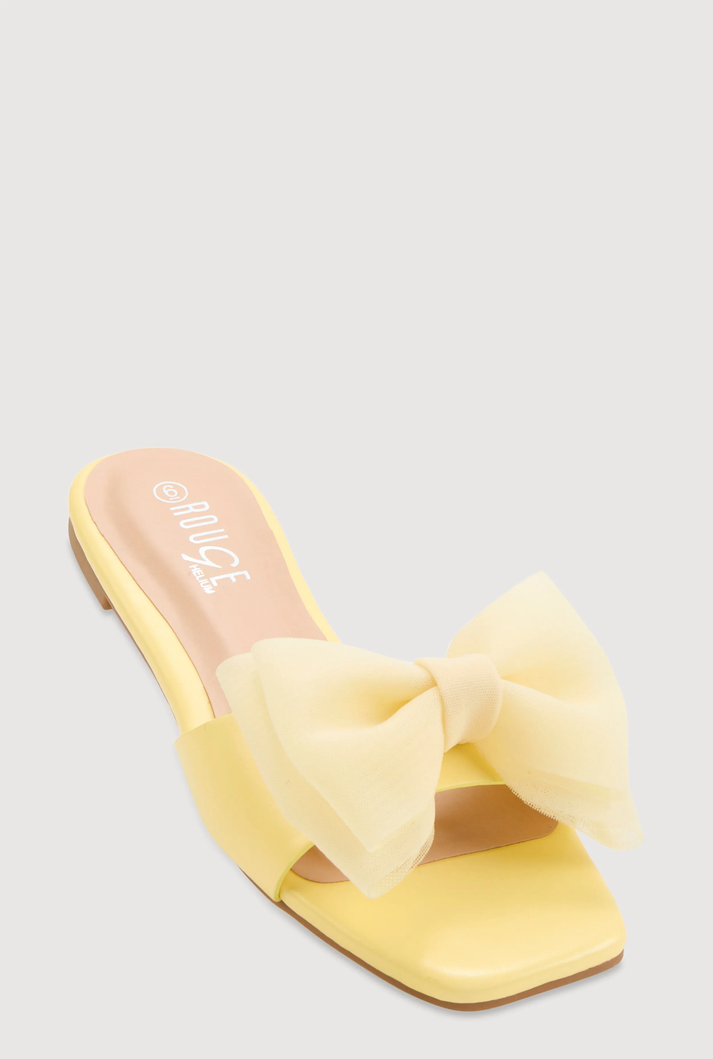 Organza Double Bow Band Slide Sandals sold by Rainbow