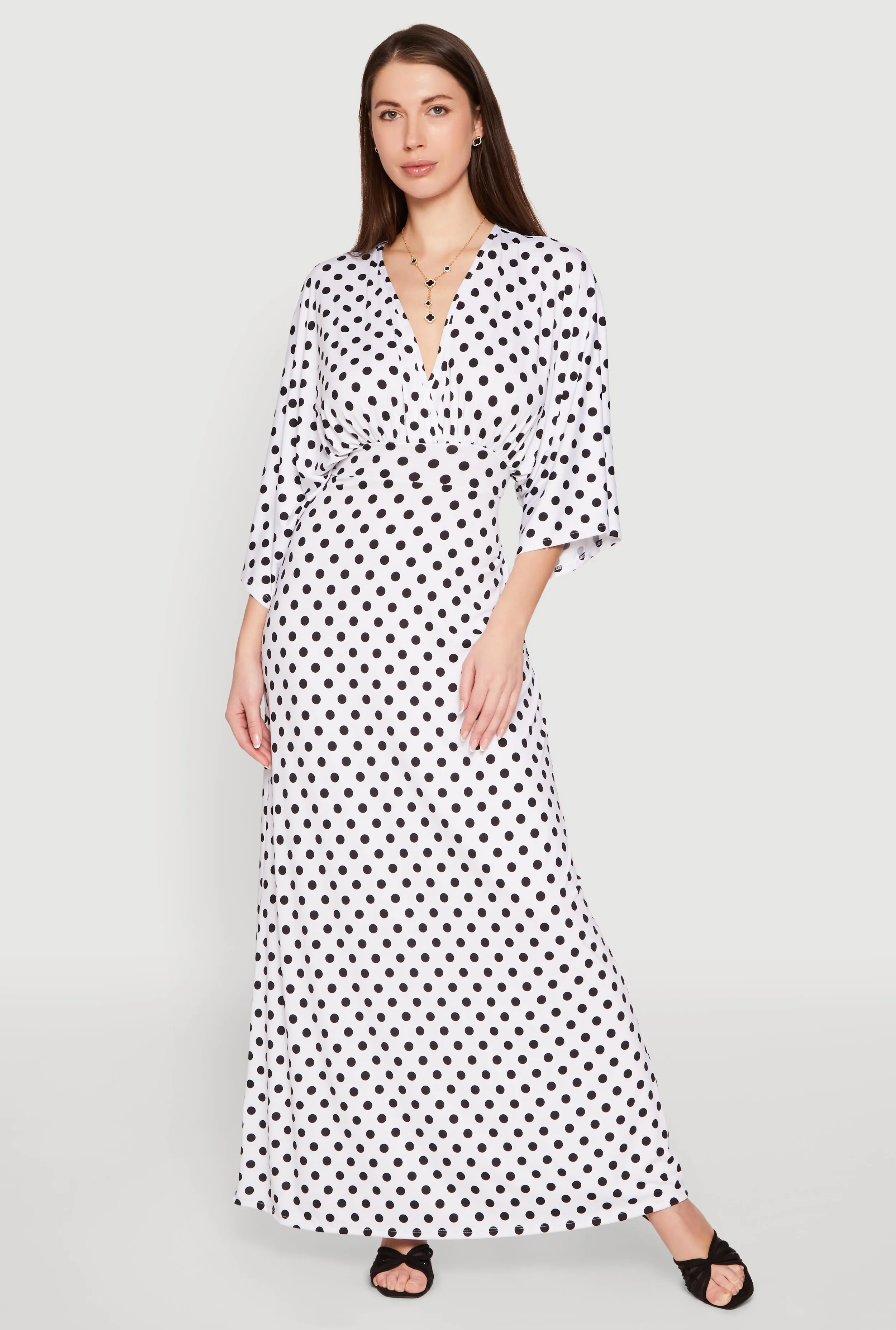 Polka Dot Empire Waist Maxi Dress sold by Rainbow product image thumbnail 2