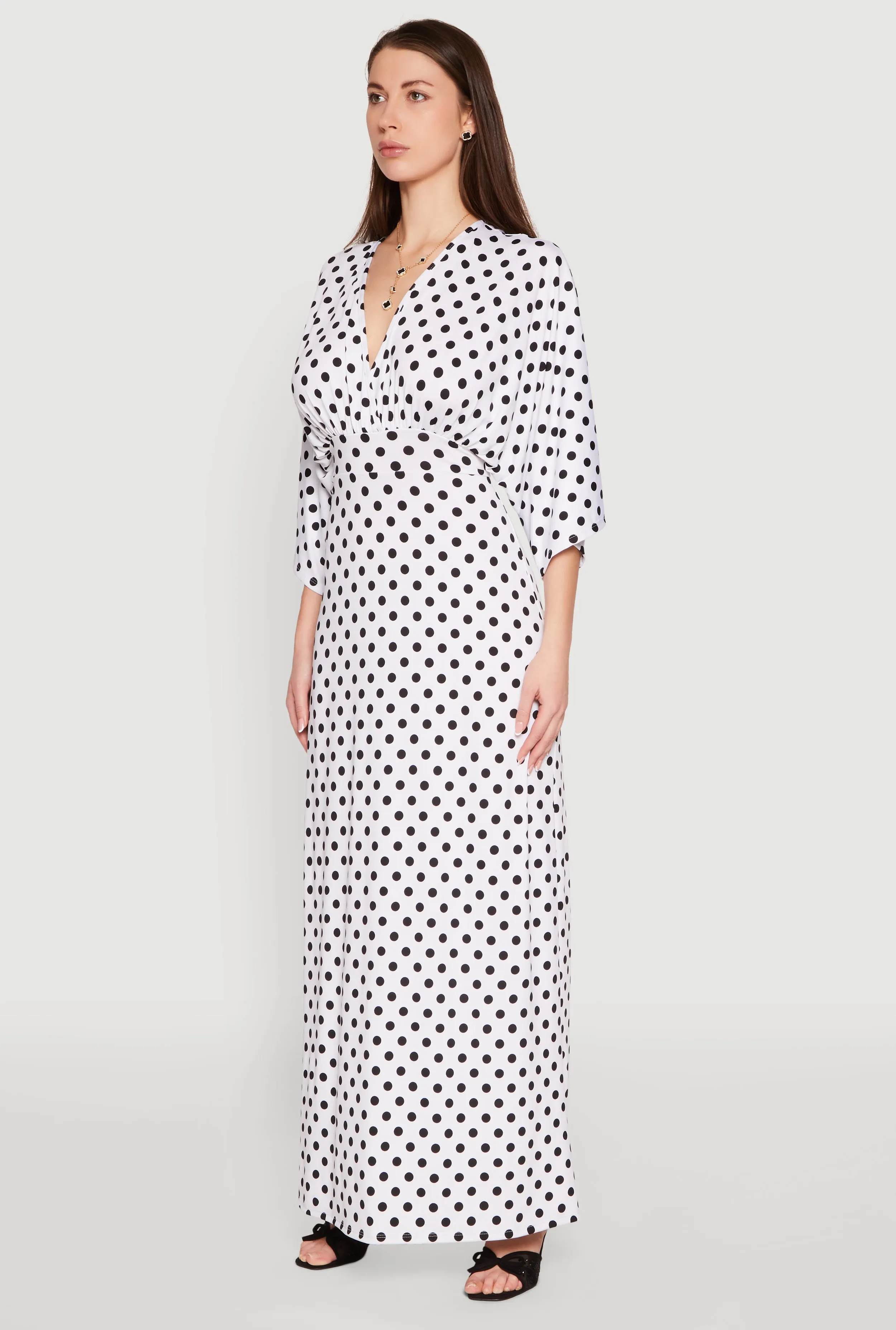 Polka Dot Empire Waist Maxi Dress sold by Rainbow product image thumbnail 3