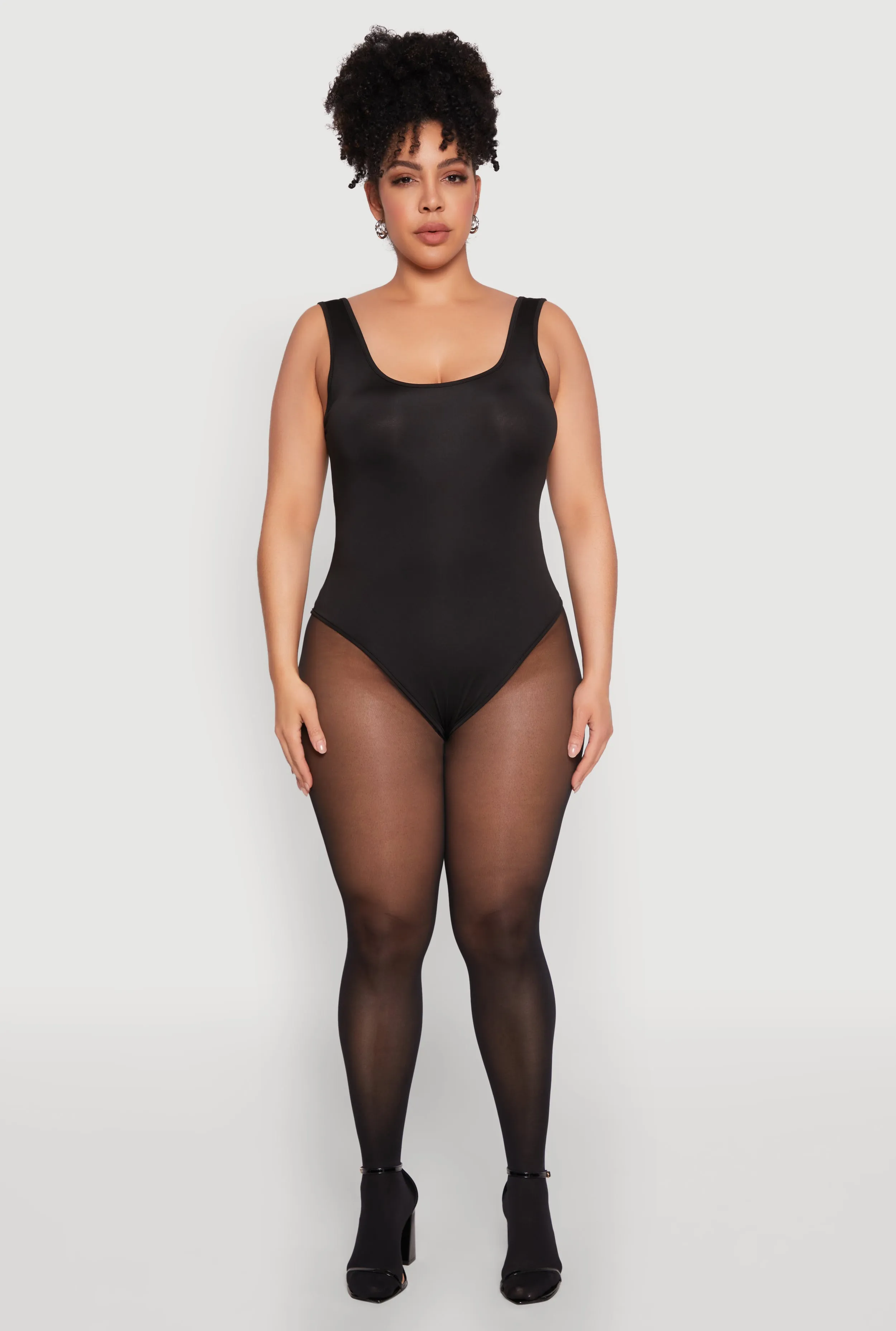 Plus Size Daisy Sleeveless Bodysuit sold by Rainbow