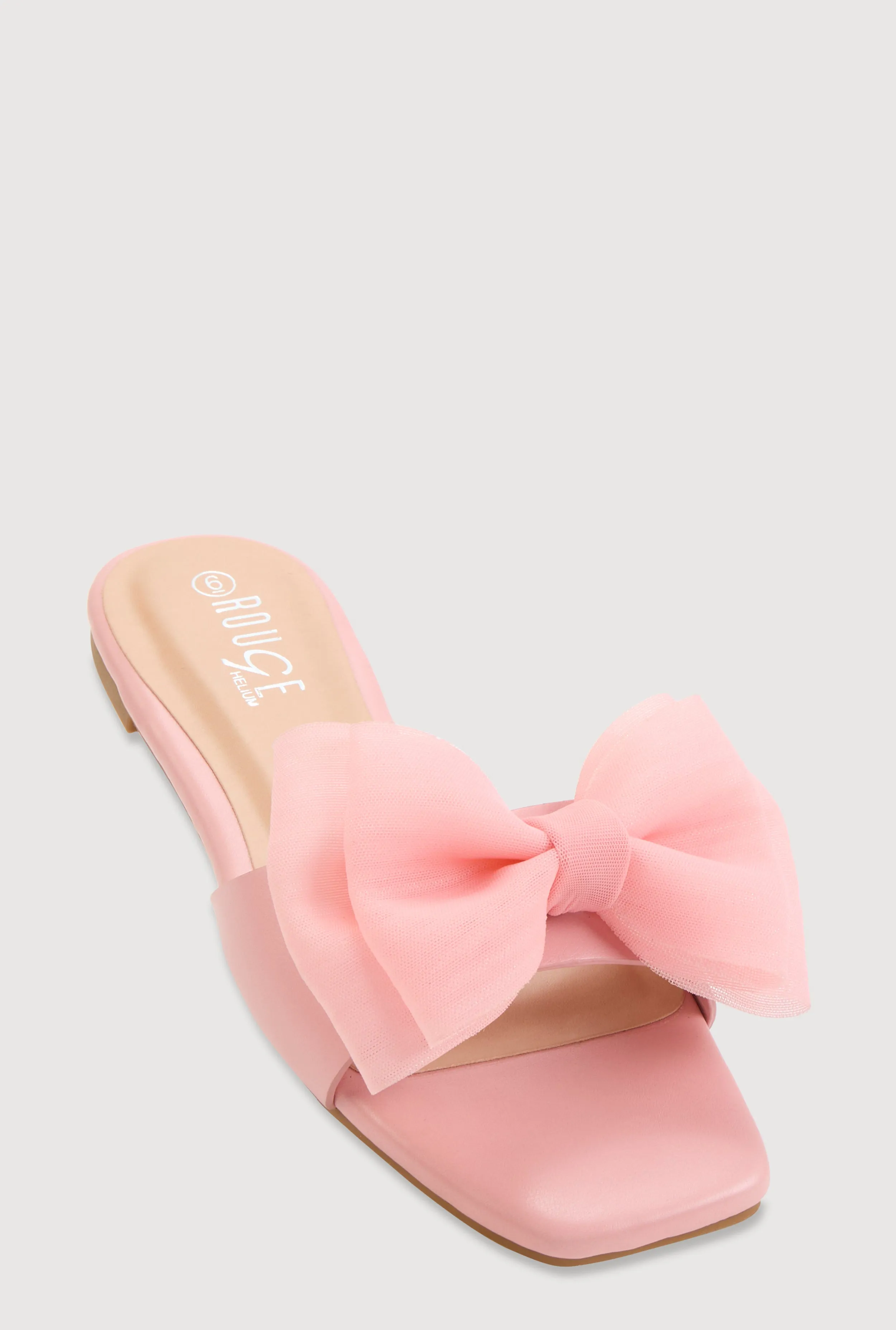 Organza Double Bow Band Slide Sandals sold by Rainbow
