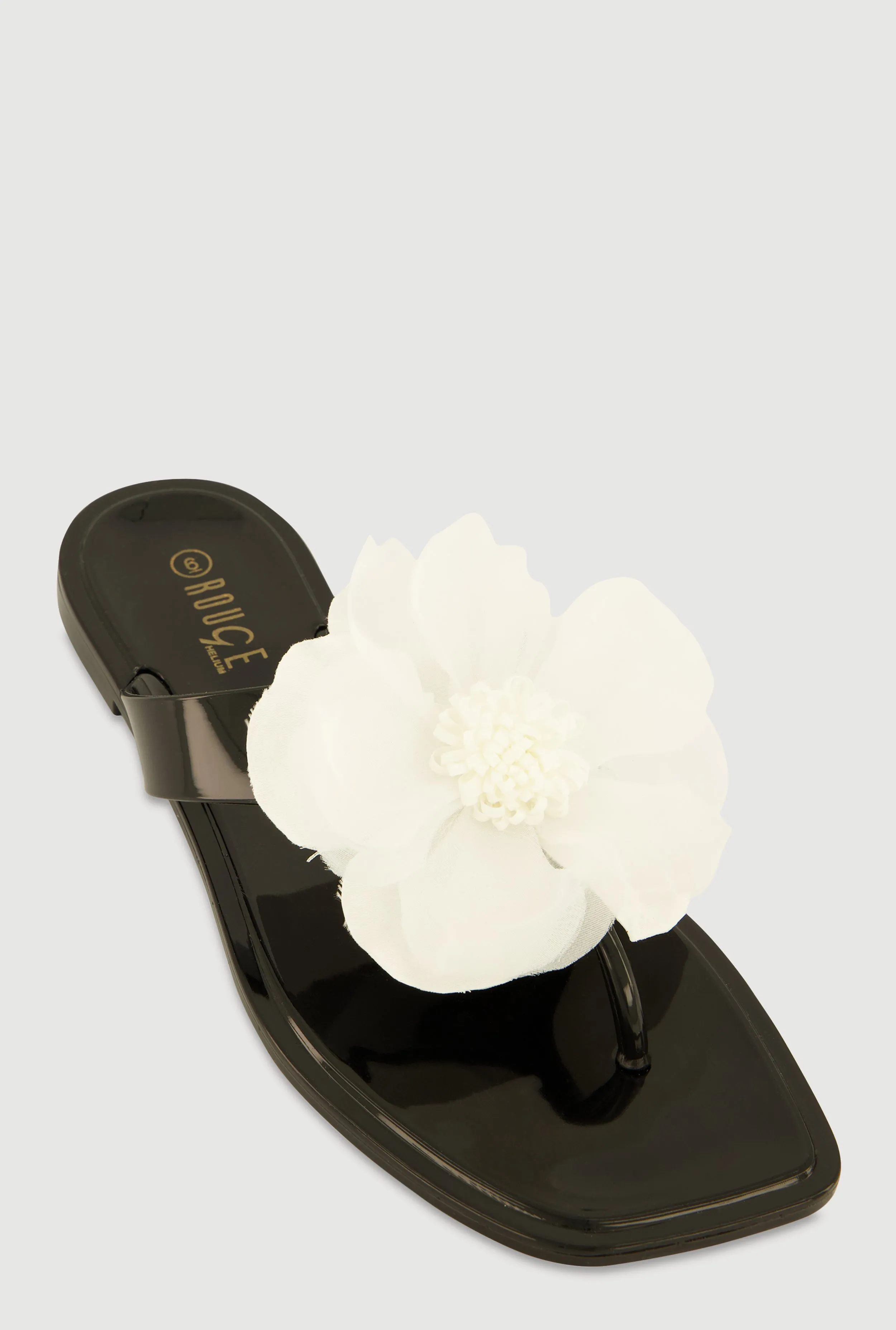 Flower Detail Jelly Thong Sandals sold by Rainbow