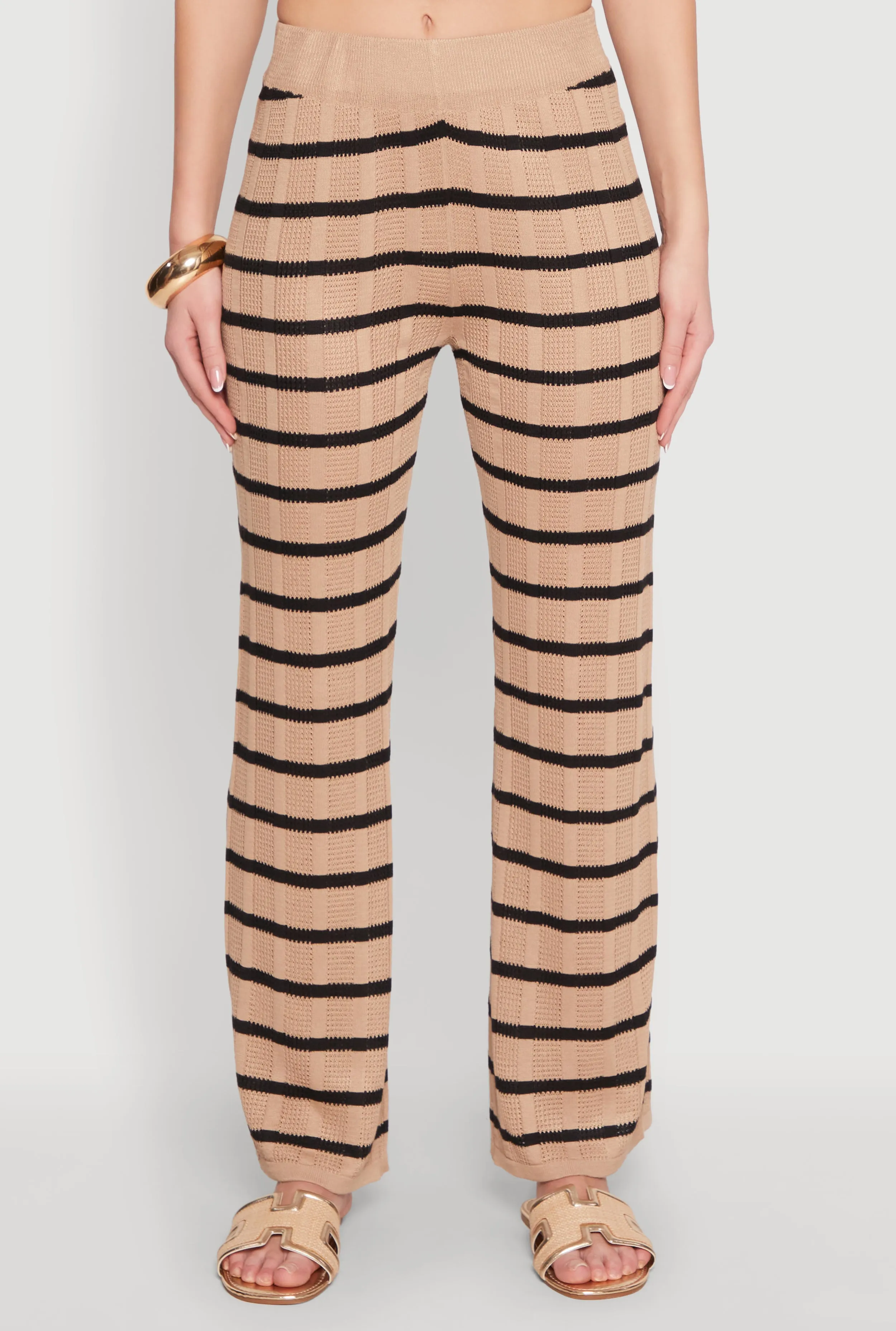 High Waisted Striped Crochet Pants sold by Rainbow product image thumbnail 3