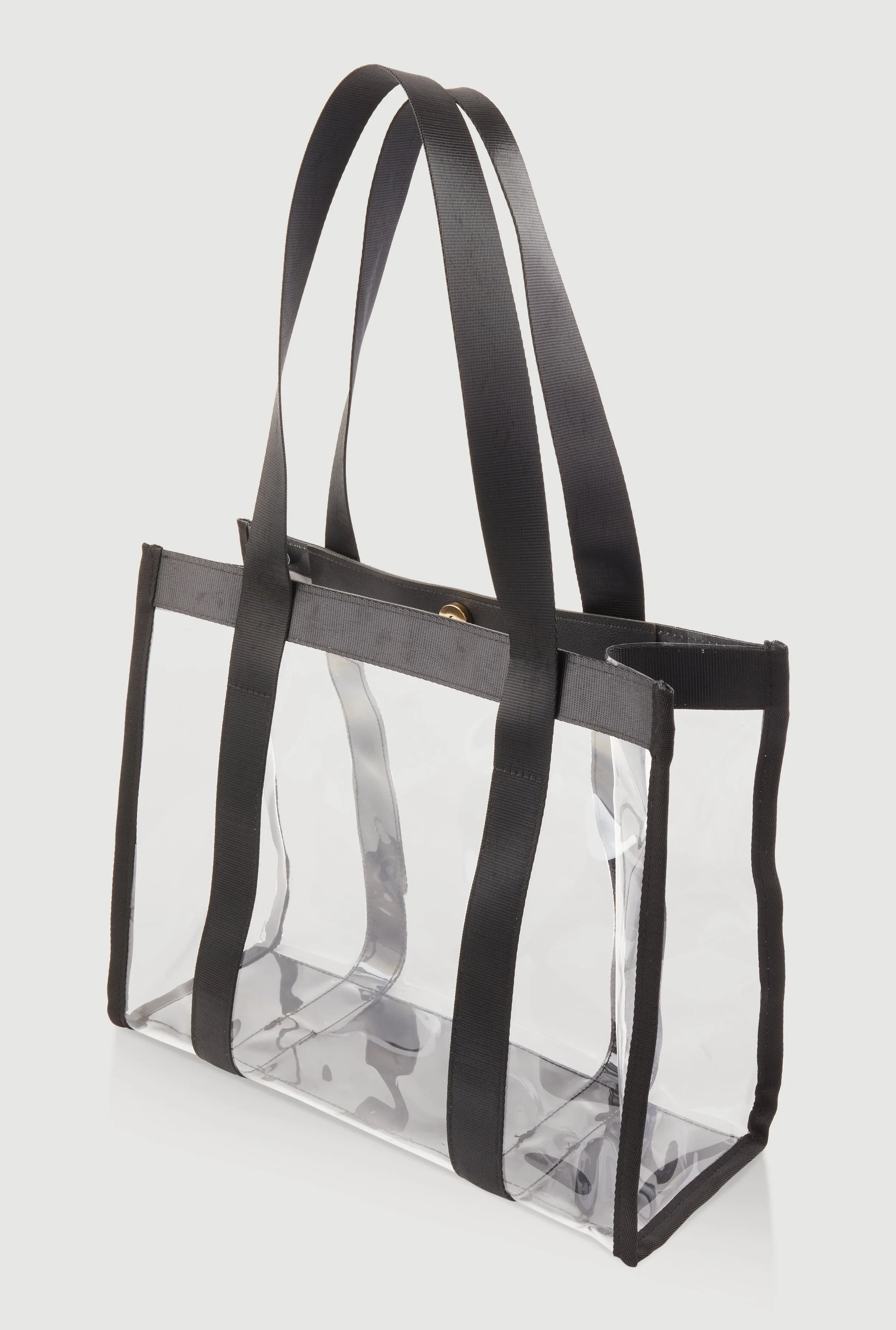 Contrast Trim Clear Tote Bag with Pouch sold by Rainbow product image thumbnail 5