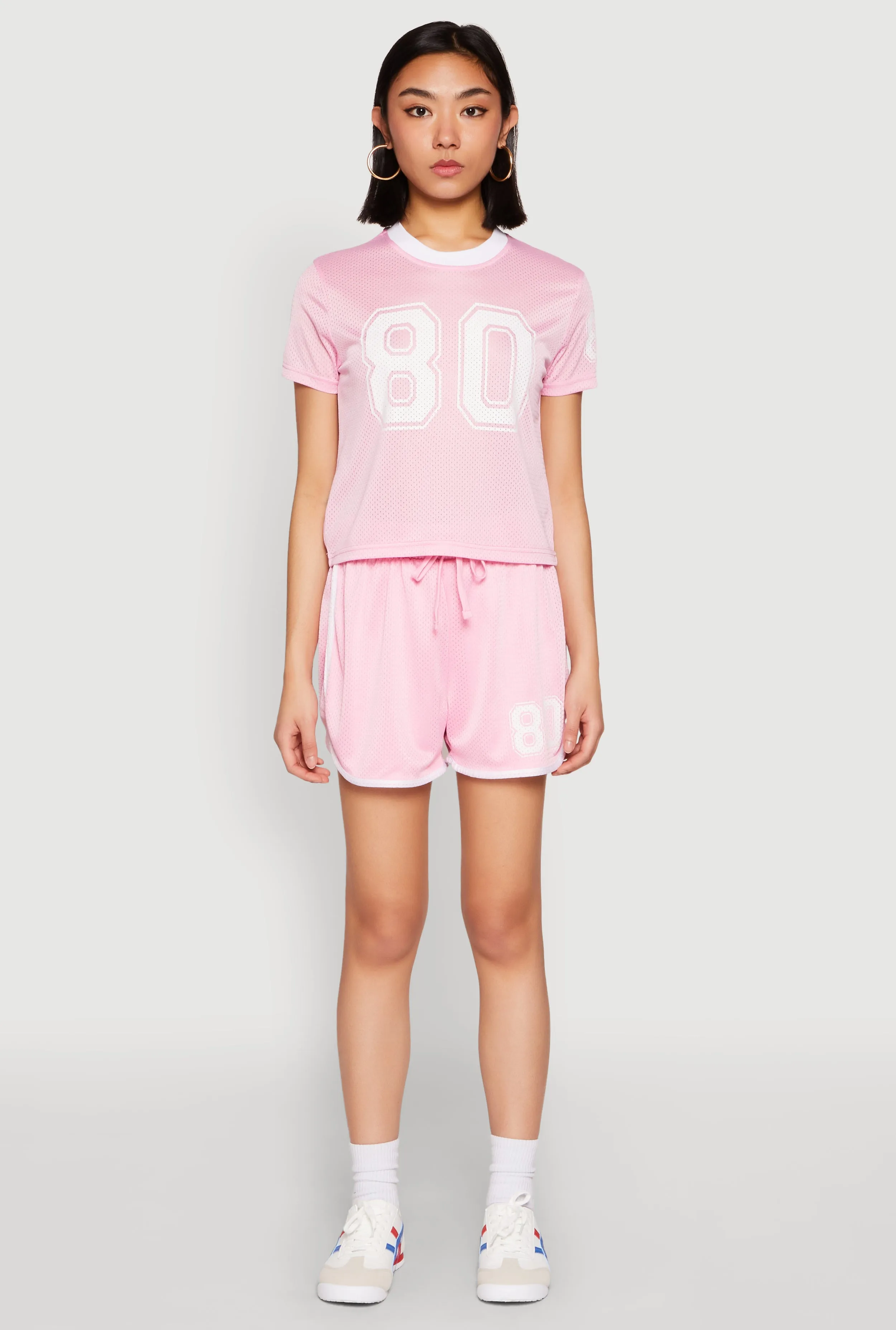 Contrast Trim Jersey Mesh Dolphin Shorts sold by Rainbow