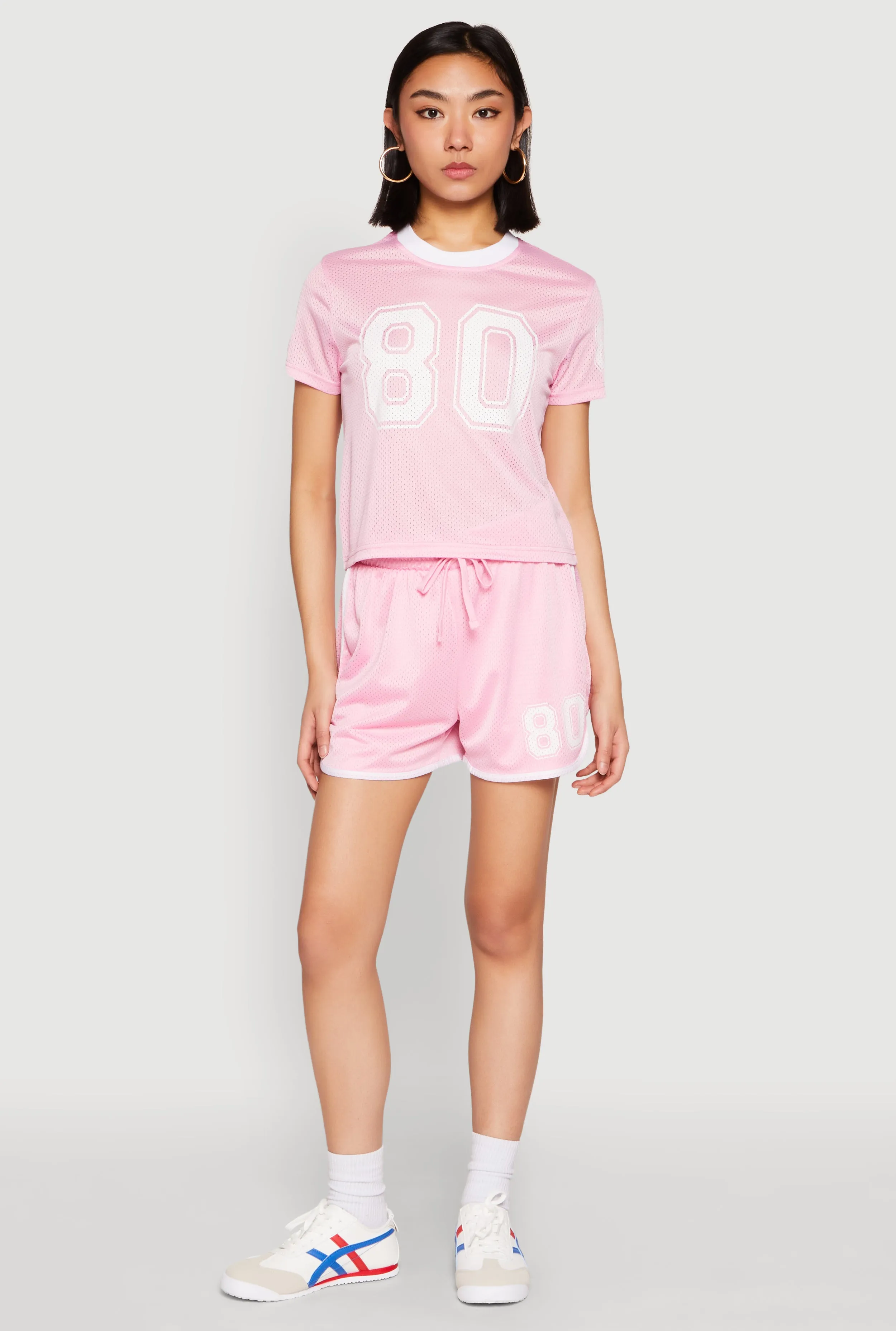 Contrast Trim Jersey Mesh Dolphin Shorts sold by Rainbow product image thumbnail 2