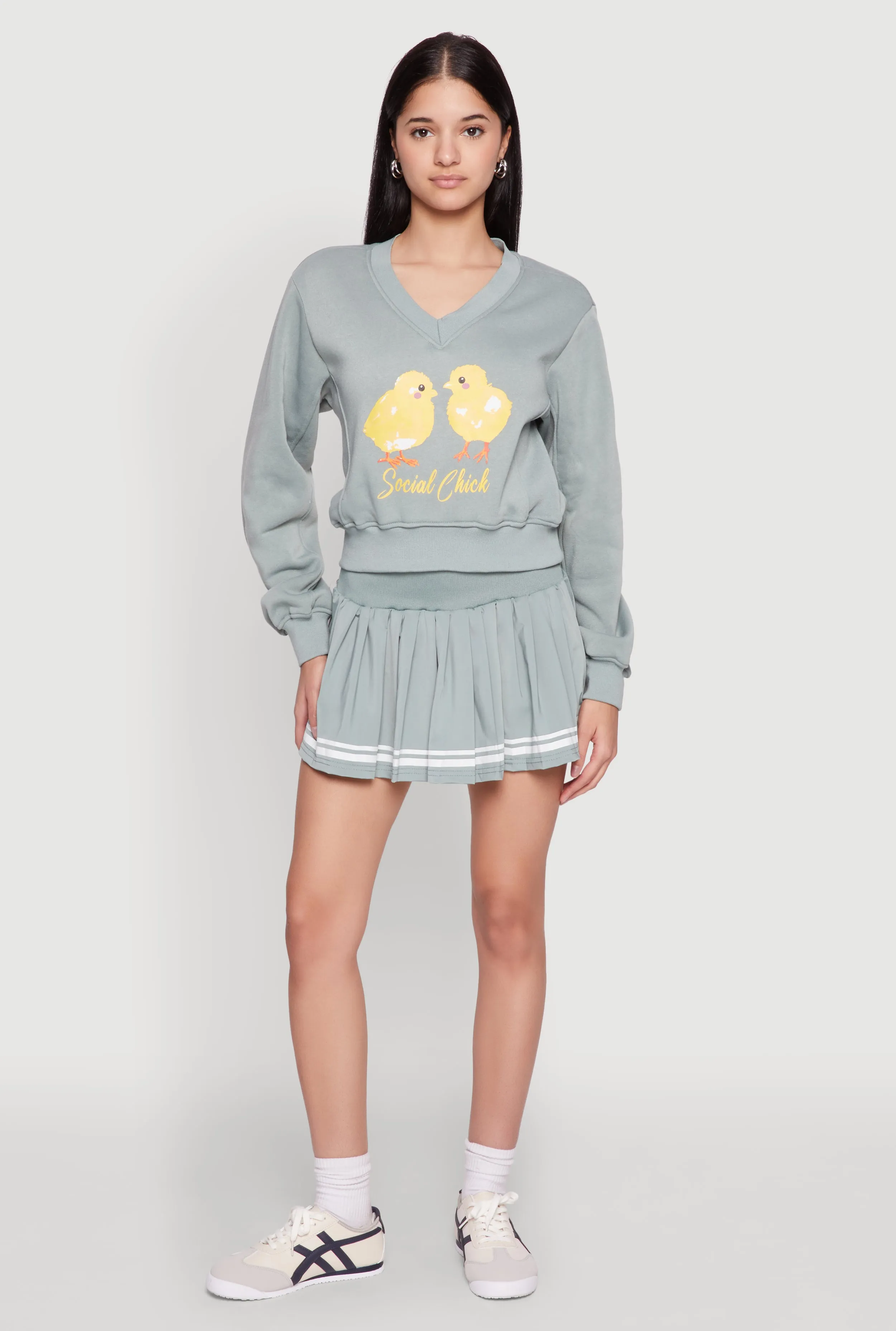 V Neck Printed Pattern Sweatshirt sold by Rainbow product image thumbnail 3