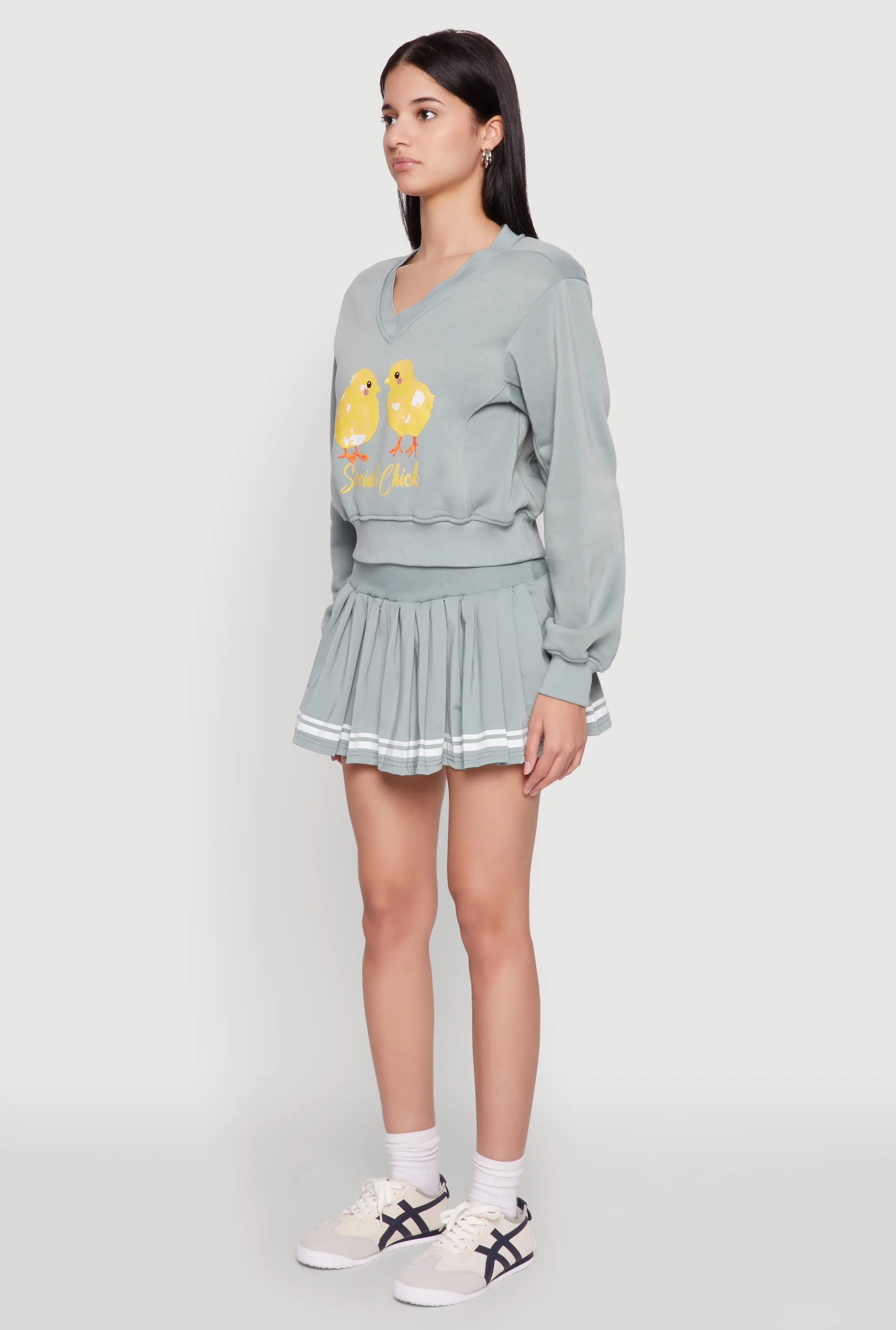 V Neck Printed Pattern Sweatshirt sold by Rainbow product image thumbnail 5