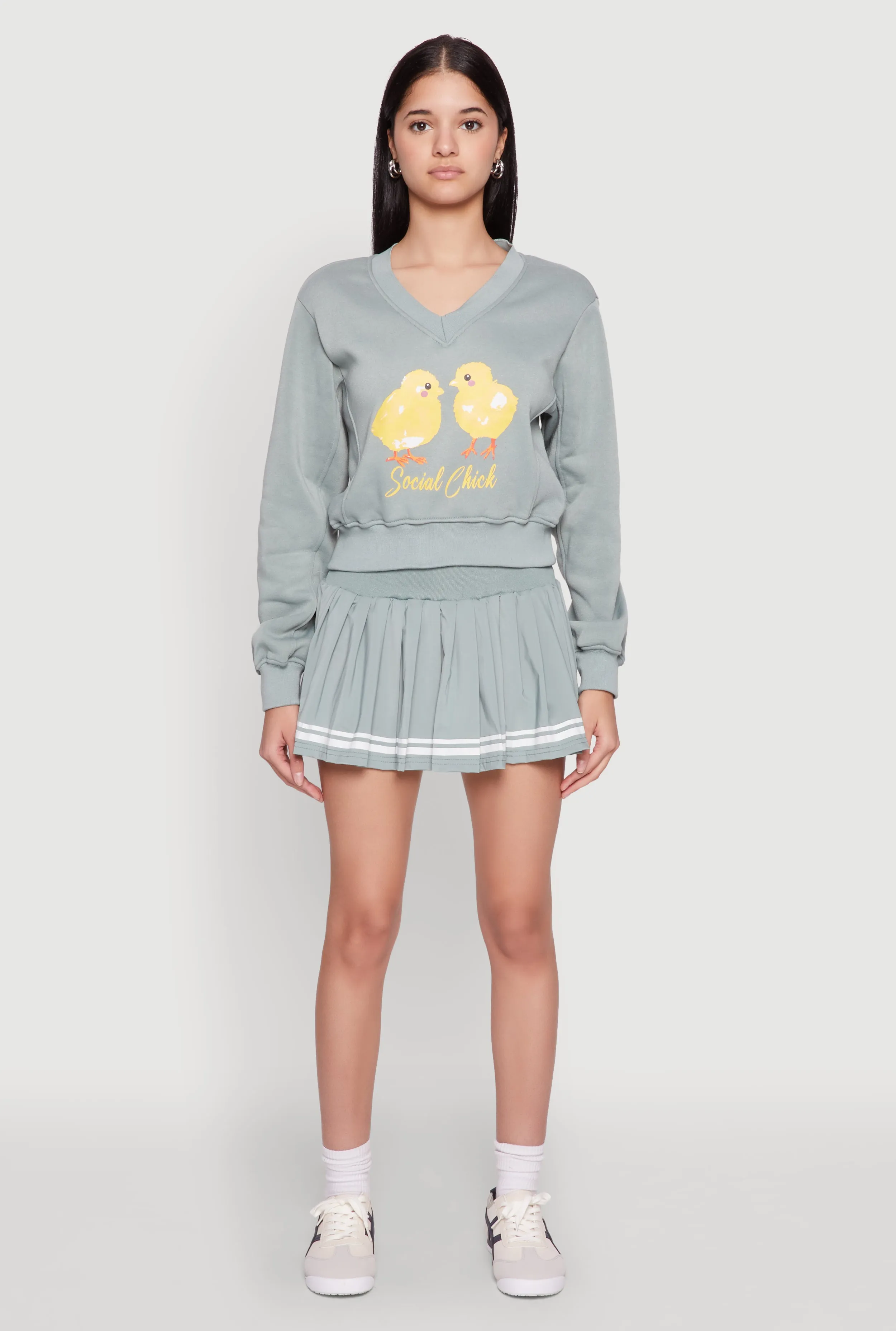 V Neck Printed Pattern Sweatshirt sold by Rainbow product image thumbnail 2