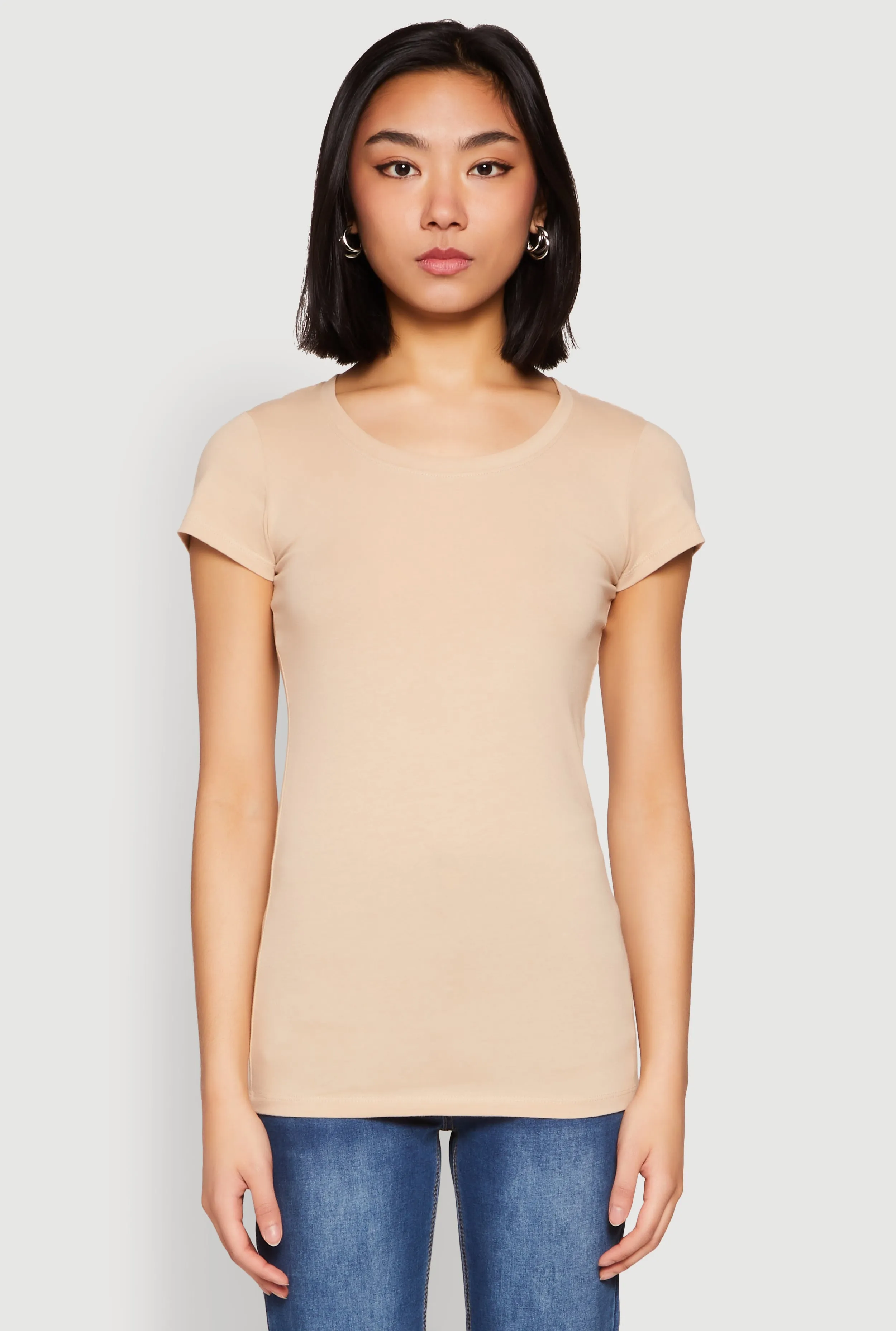 Short Sleeve Scoop Neck Tee sold by Rainbow product image thumbnail 2