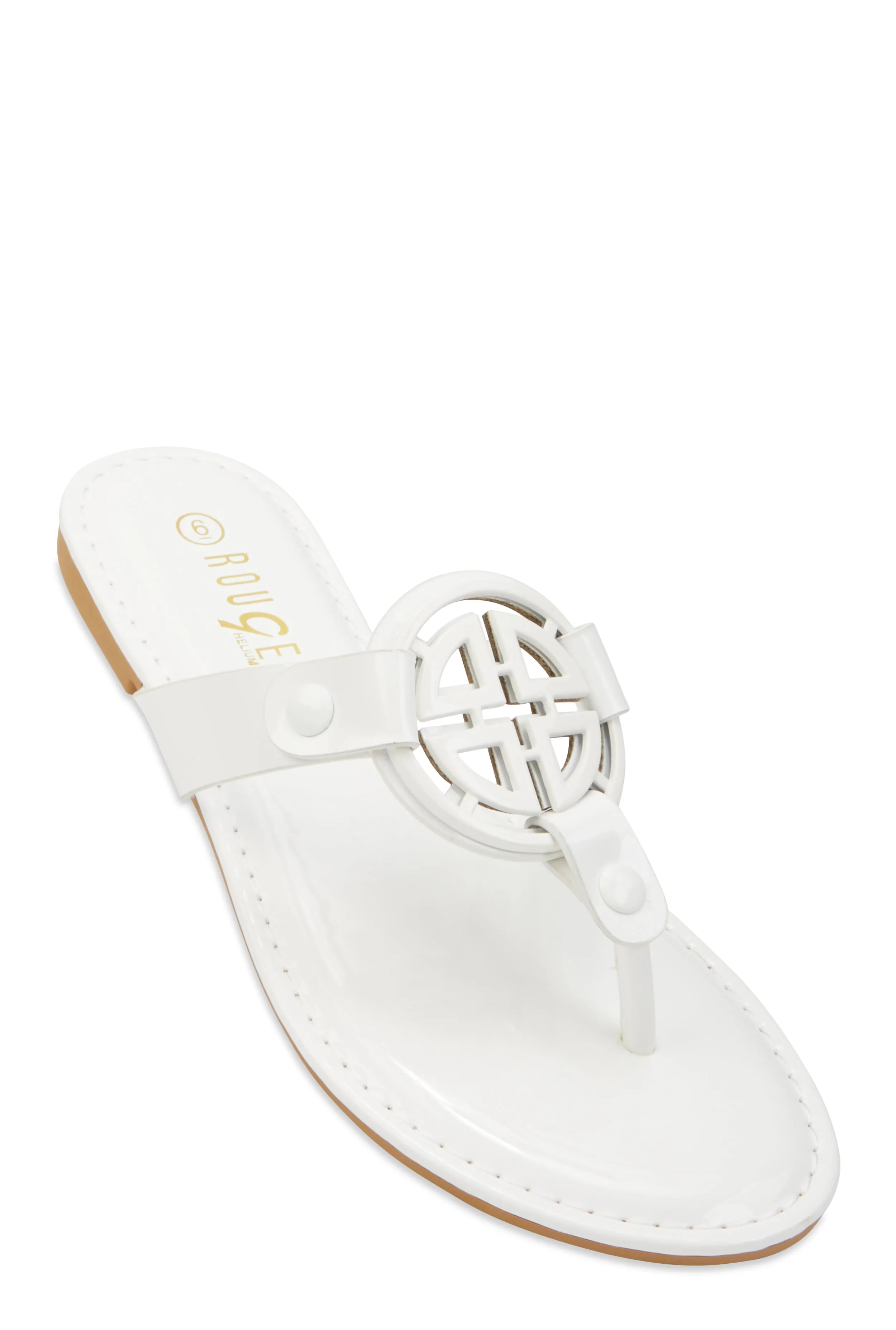 Geometric Pendant Thong Sandals sold by Rainbow