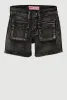 Girls Mineral Wash Cargo Pocket Denim Shorts sold by Rainbow