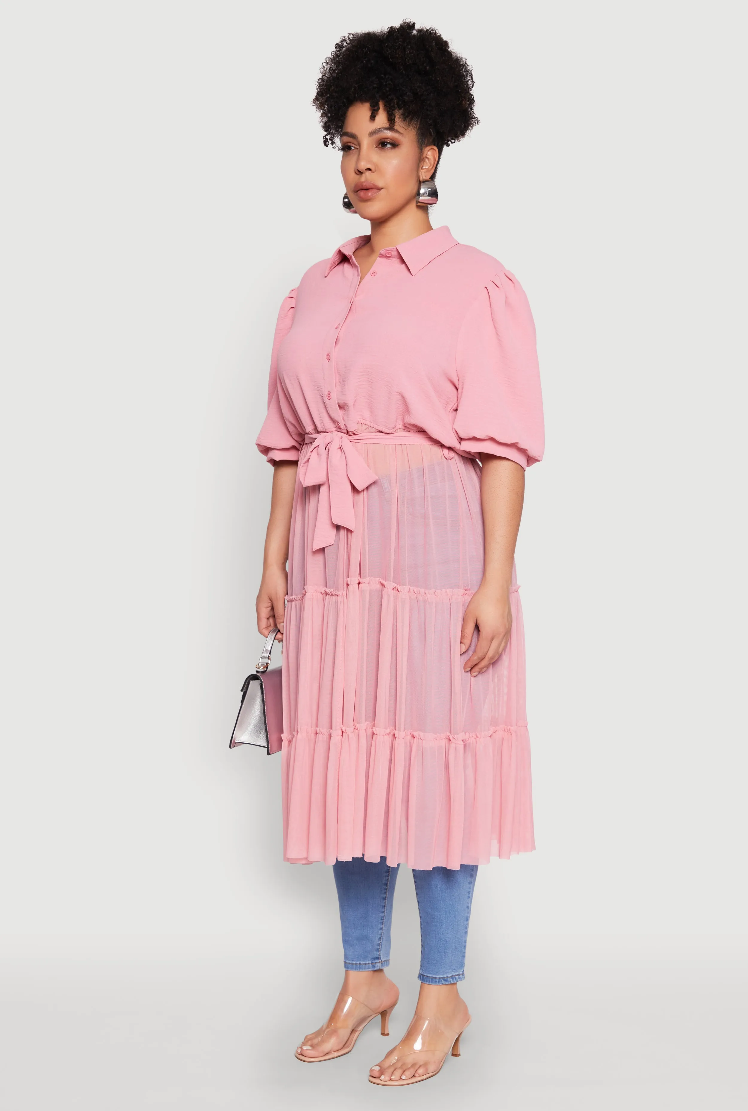 Plus Size Airy Tiered Maxi Top sold by Rainbow product image thumbnail 3