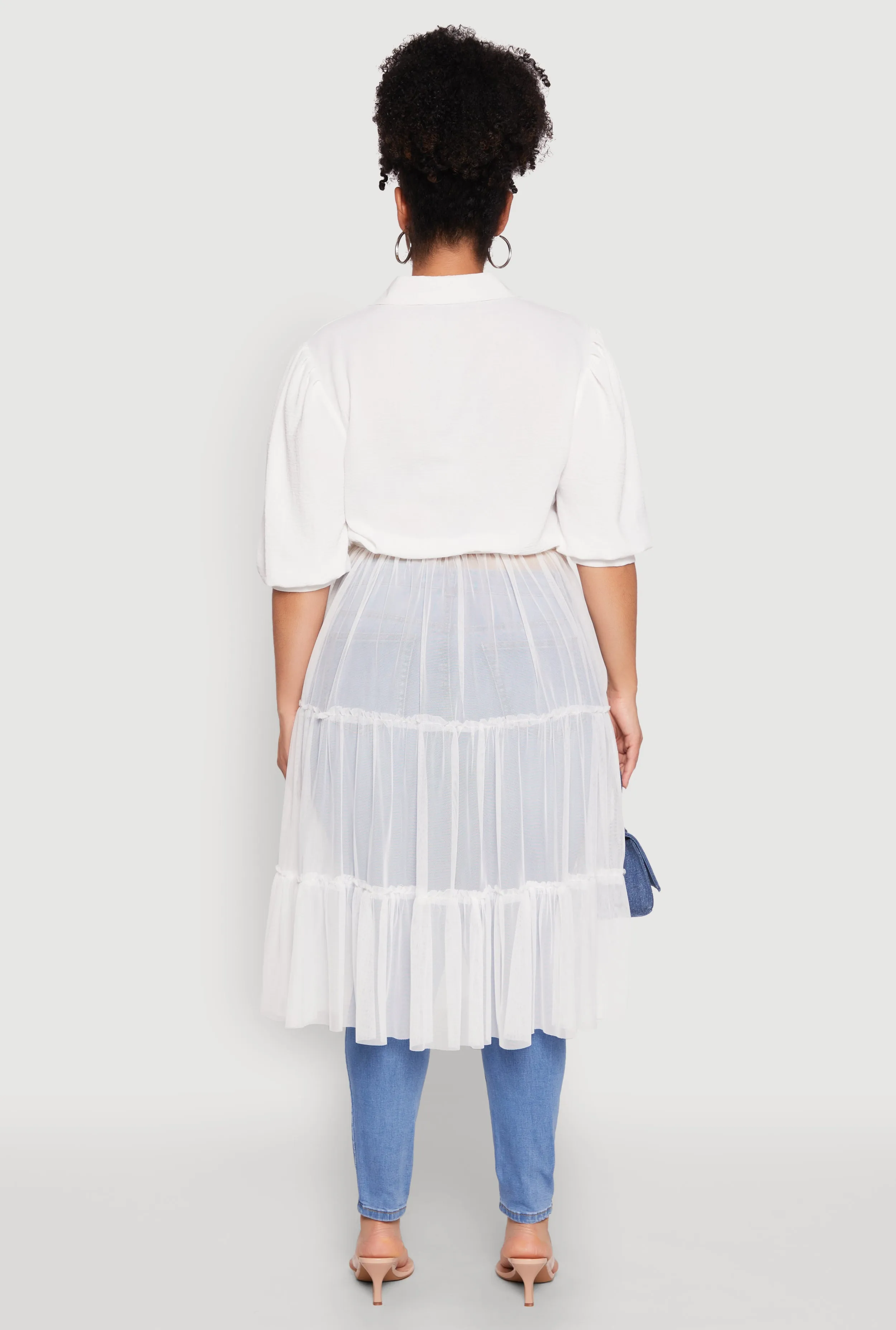 Plus Size Airy Tiered Maxi Top sold by Rainbow product image thumbnail 5