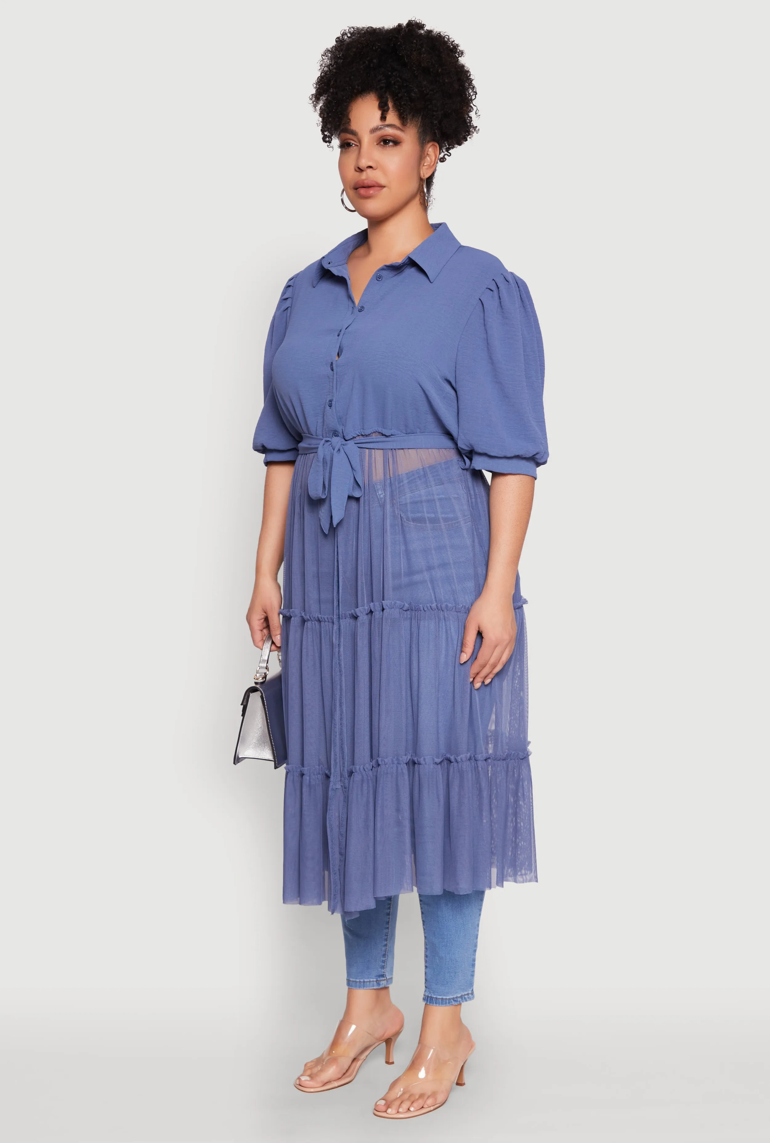 Plus Size Airy Tiered Maxi Top sold by Rainbow product image thumbnail 3