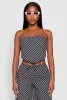Cropped Pinstripe Tube Top sold by Rainbow