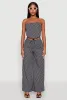 Cropped Pinstripe Tube Top sold by Rainbow