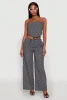 Cropped Pinstripe Tube Top sold by Rainbow