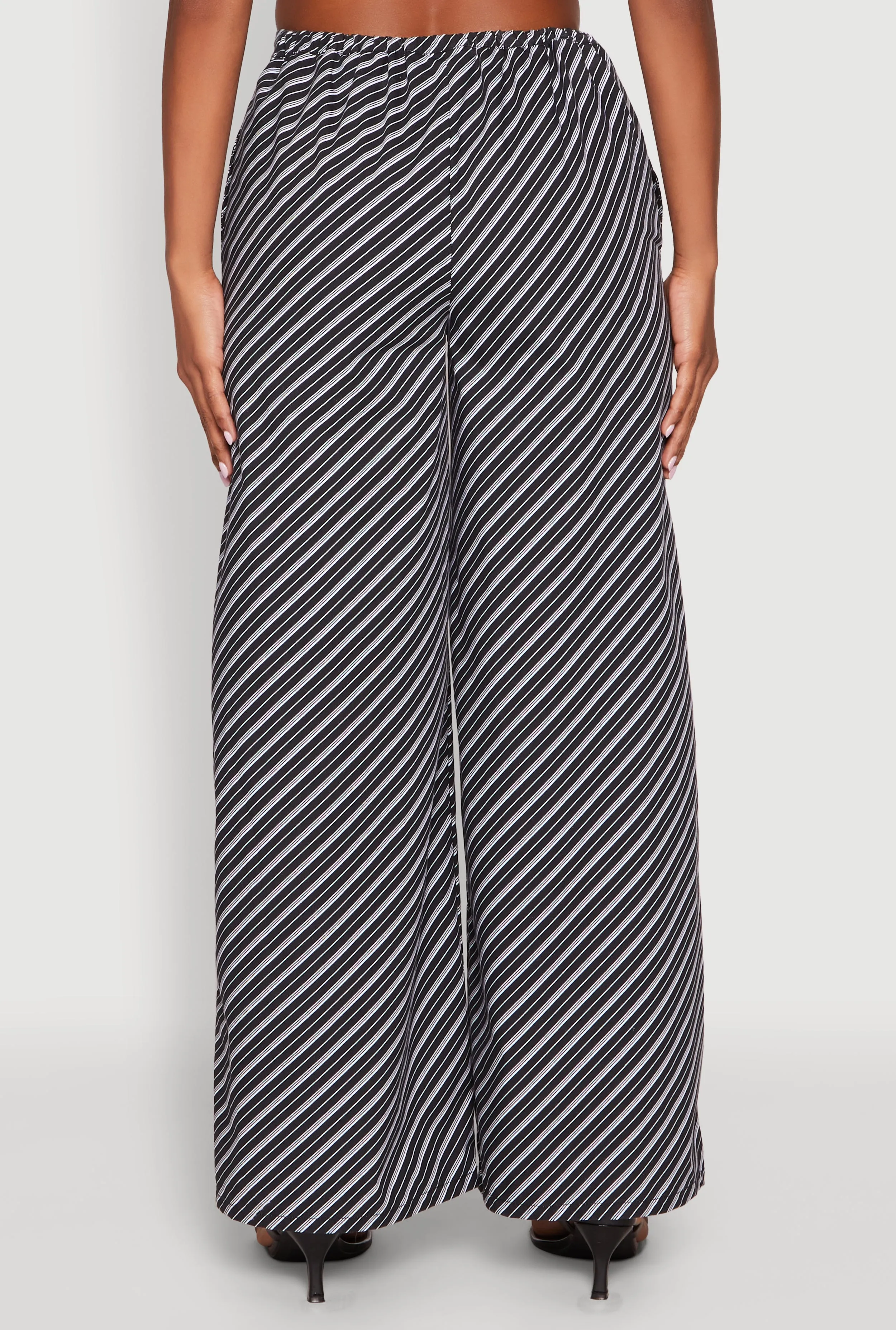 High Waisted Pinstripe Wide Leg Pants sold by Rainbow product image thumbnail 5