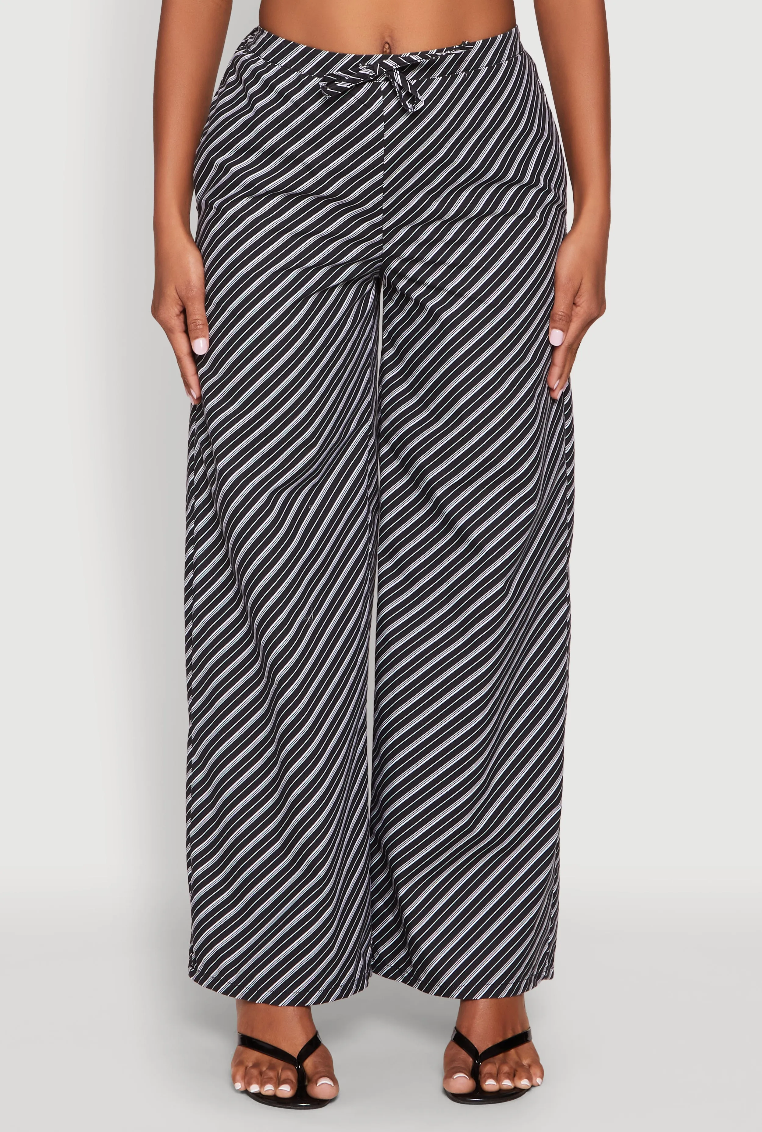 High Waisted Pinstripe Wide Leg Pants sold by Rainbow product image thumbnail 3