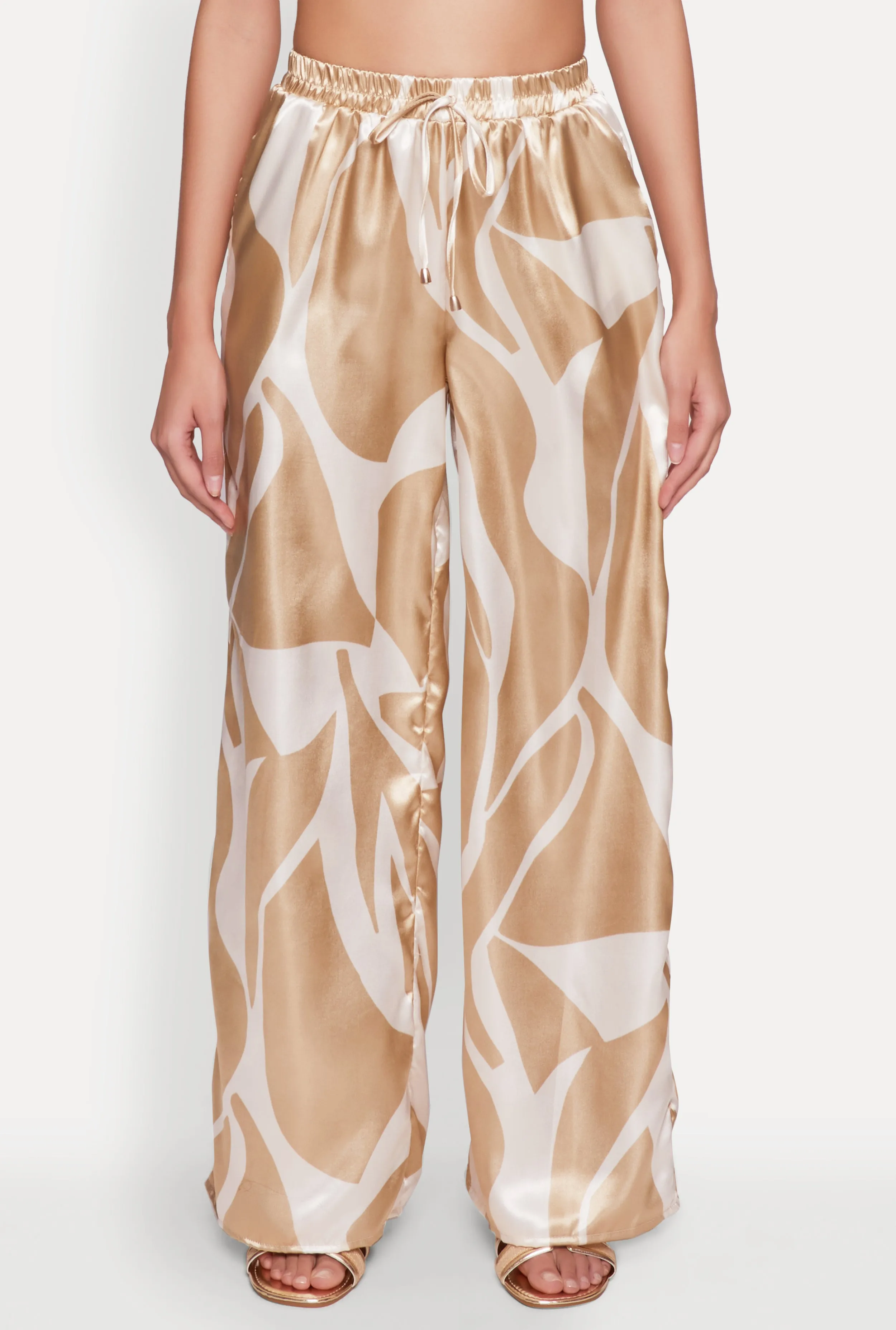 Patterned Satin Palazzo Pants sold by Rainbow product image thumbnail 3