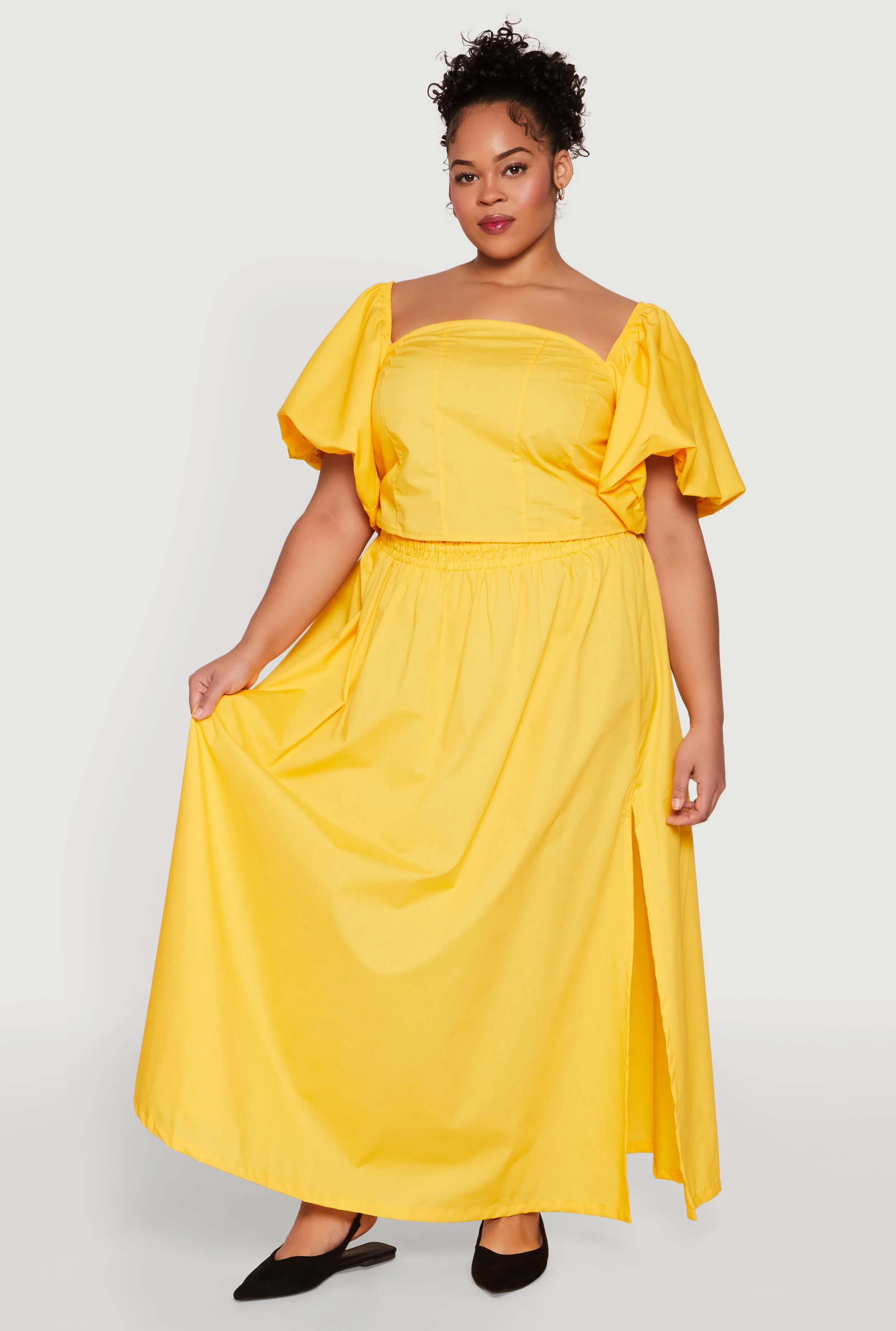 Plus Size Poplin Maxi Skirt sold by Rainbow product image thumbnail 2