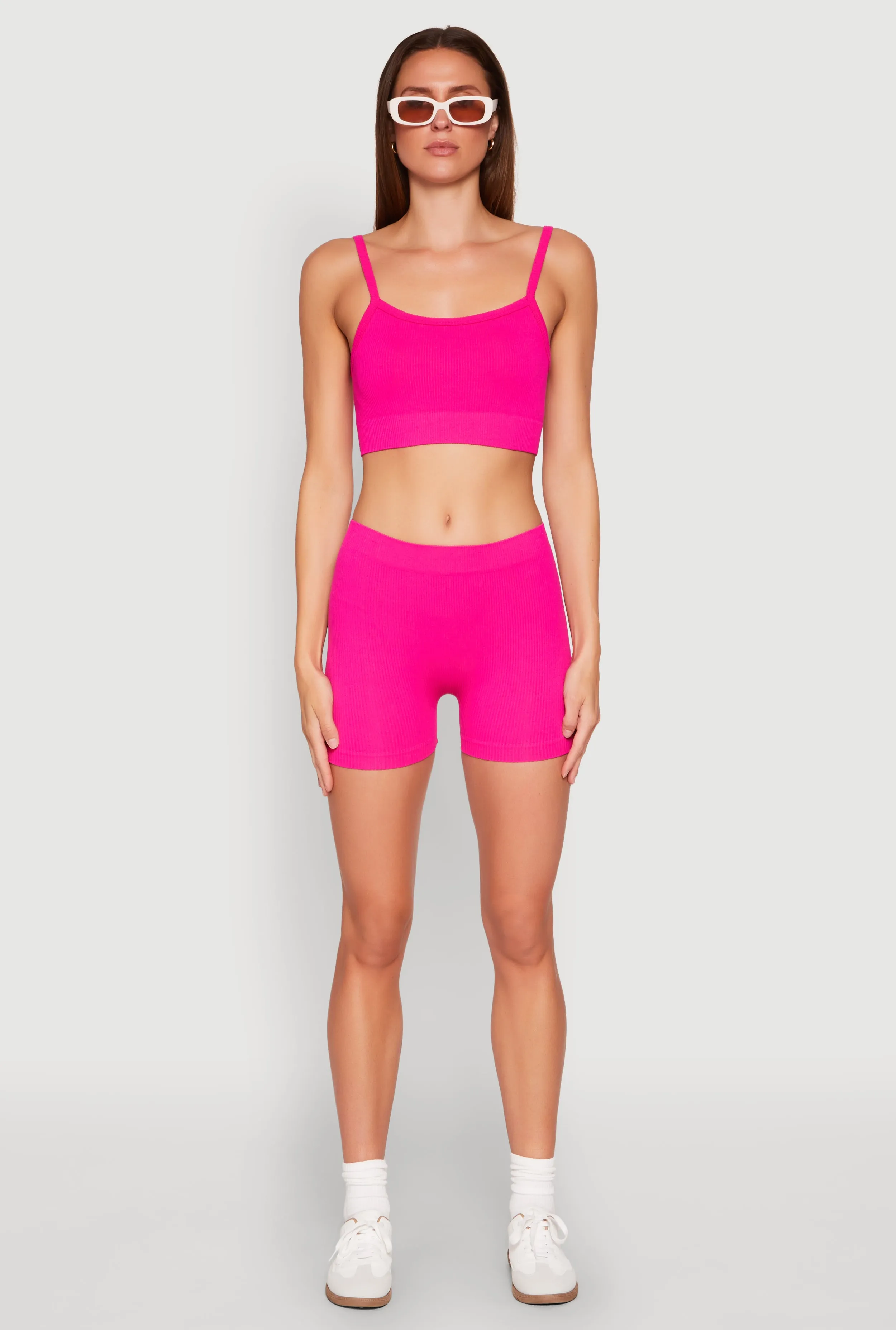 Seamless Cropped Cami and Shorts Set sold by Rainbow product image thumbnail 2