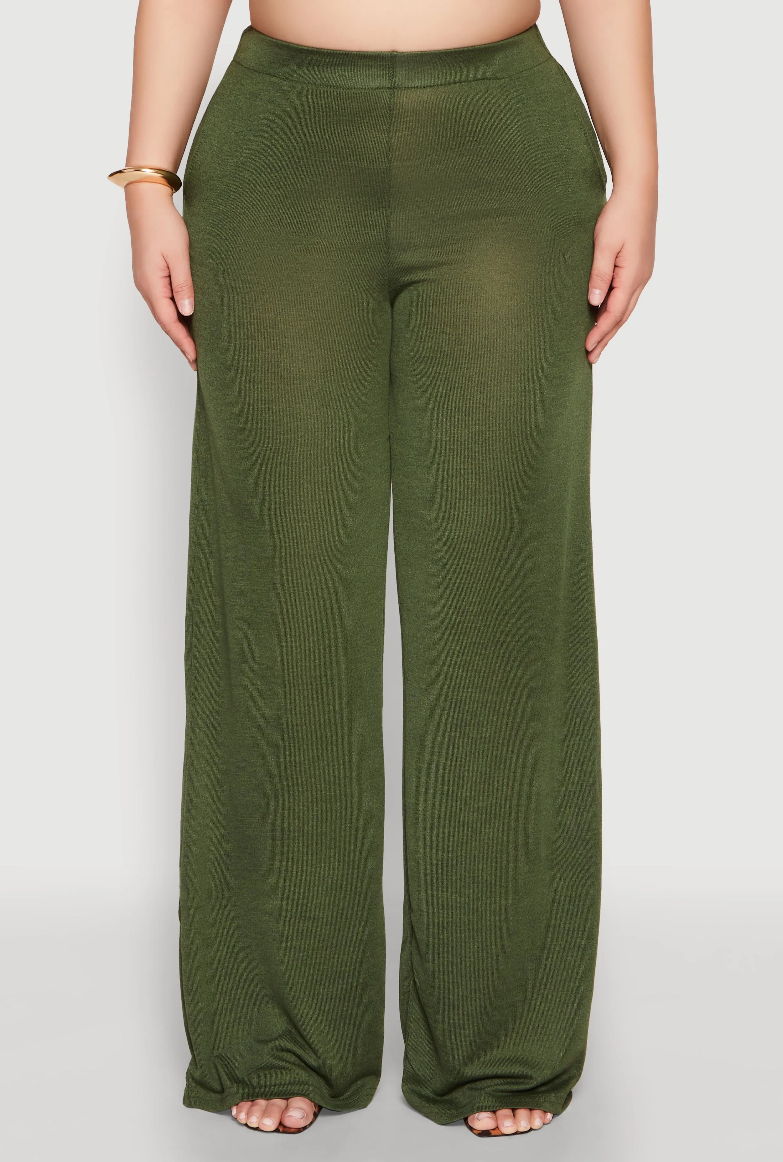 Plus Size Daisy High Waisted Wide Leg Pants sold by Rainbow product image thumbnail 3
